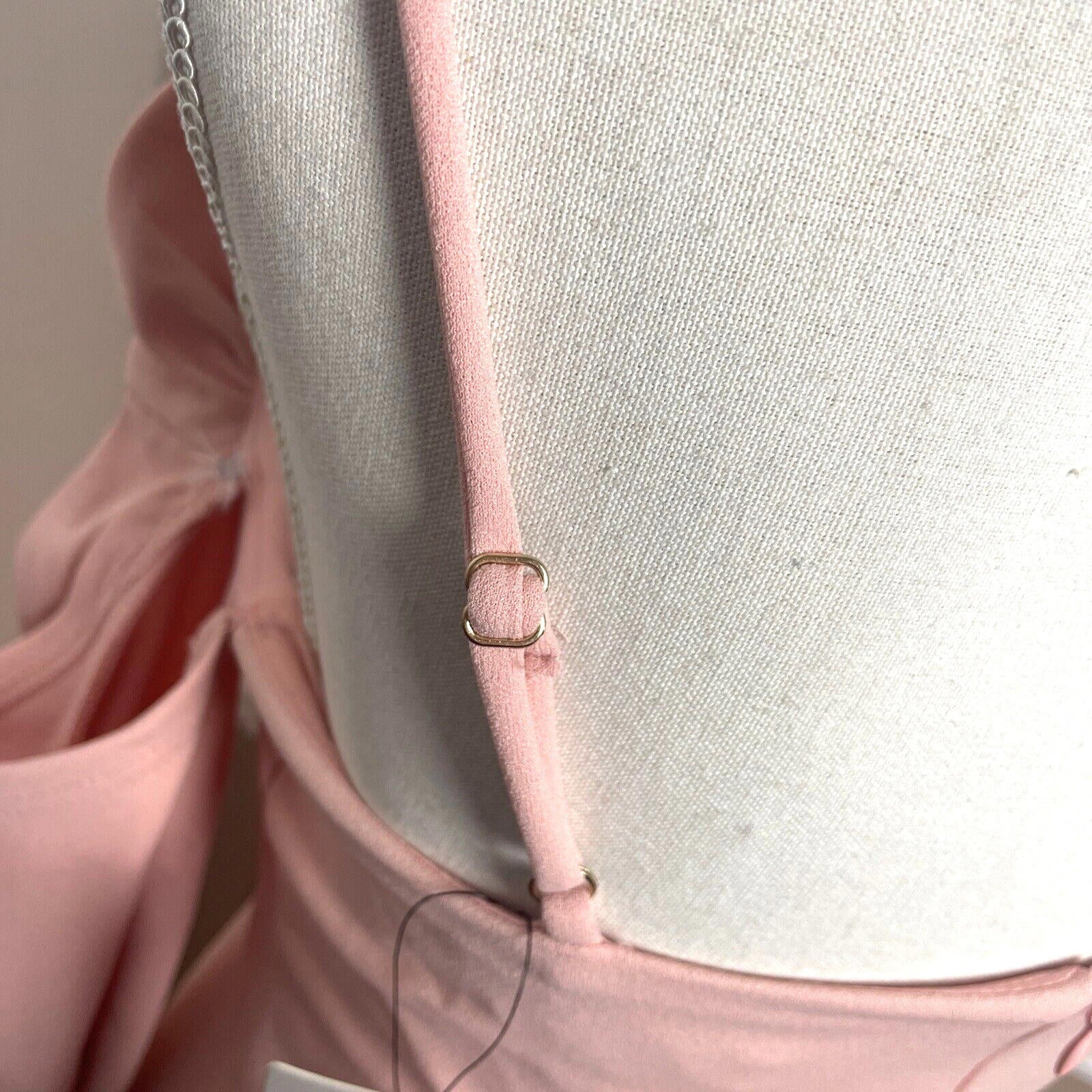 Lucy Wang Mini Dress Pink Off Shoulder Fitted Stretch Women's UK Size S (8)