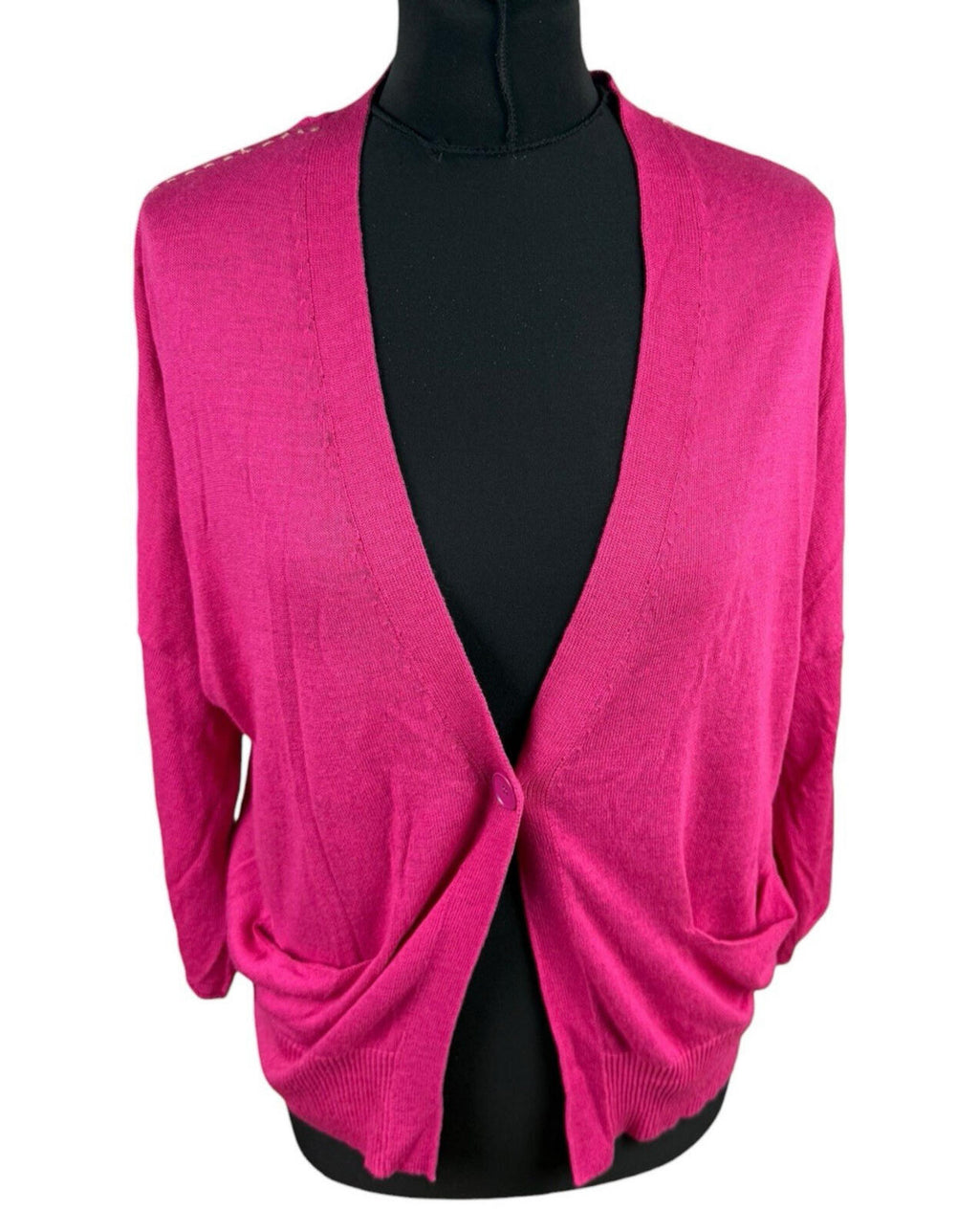 United Colours of Benetton Cardigan Women’s UK One size Lightweight Bright Pink