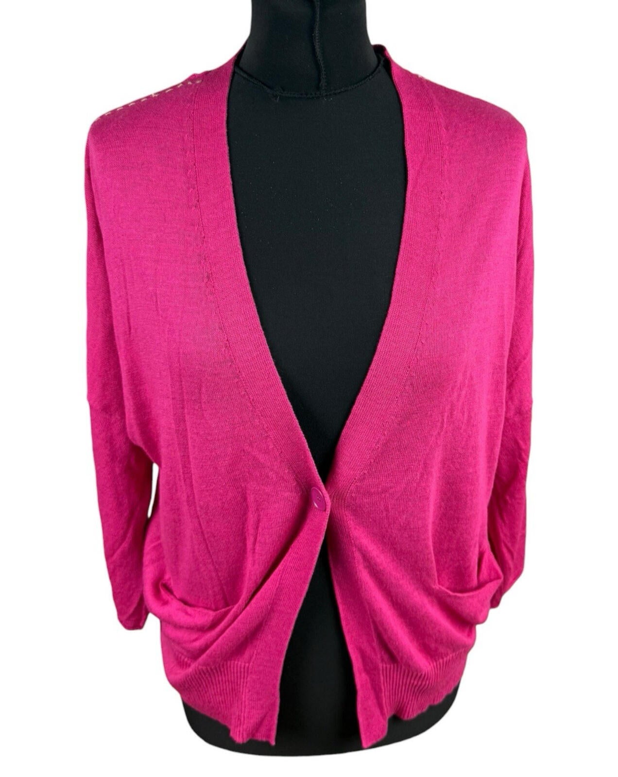 United Colours of Benetton Cardigan Women’s UK One size Lightweight Bright Pink