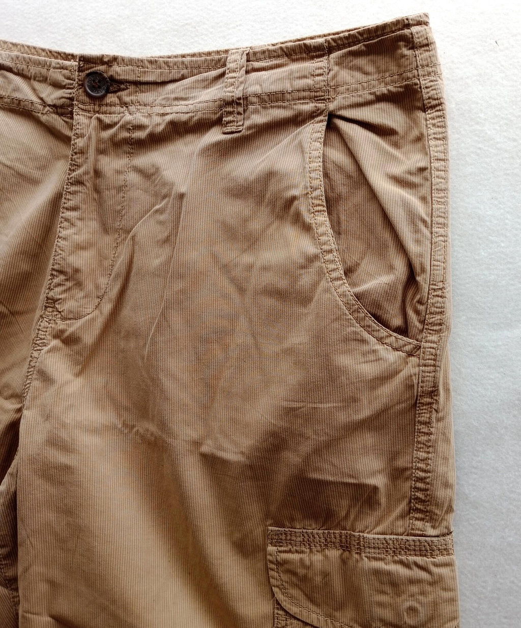 George Chino Shorts Men's UK Size Large Brown 100% Cotton Cargo Pockets