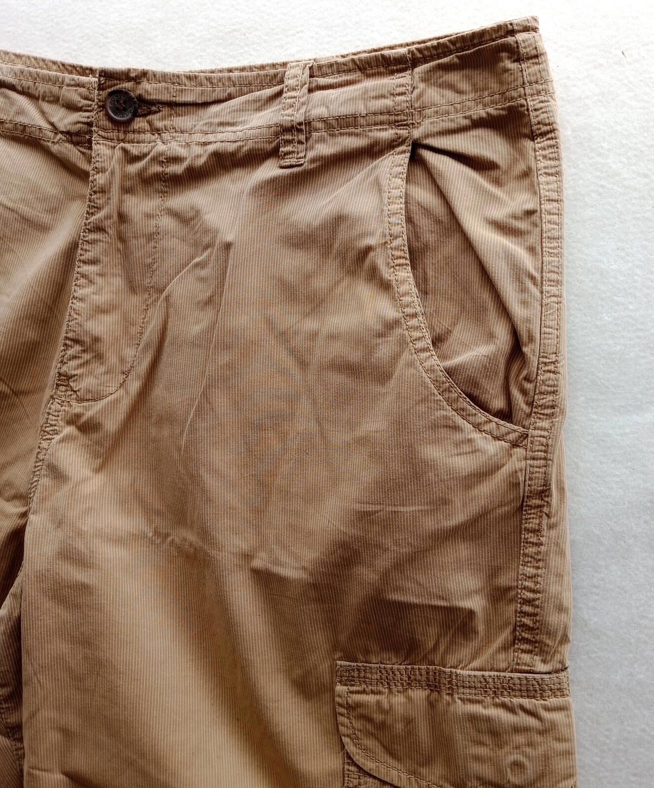 George Chino Shorts Men's UK Size Large Brown 100% Cotton Cargo Pockets