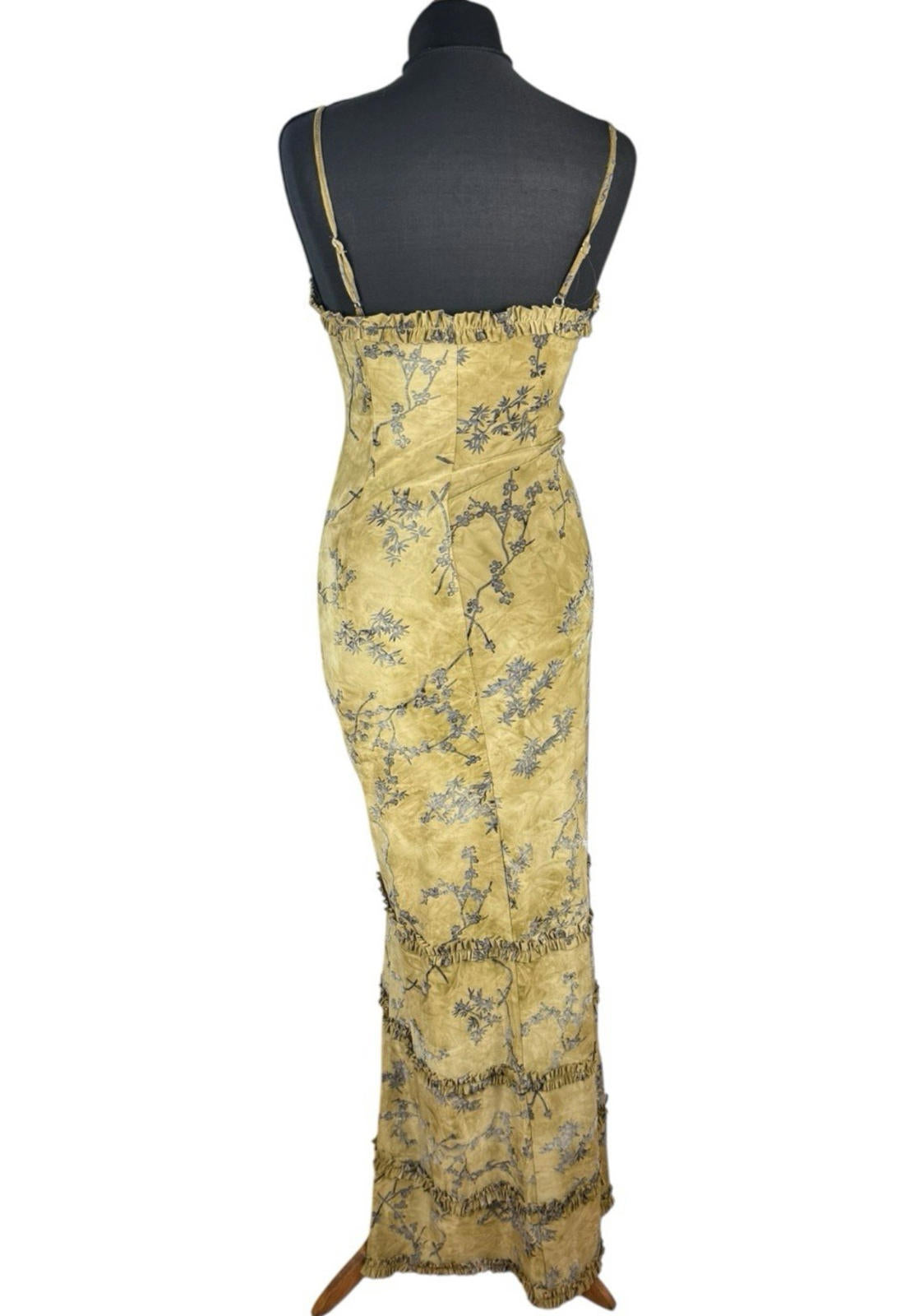 Pretty Little Thing Floral Bodycon Dress Women’s UK Size 8 Ruched Cut Out Waist