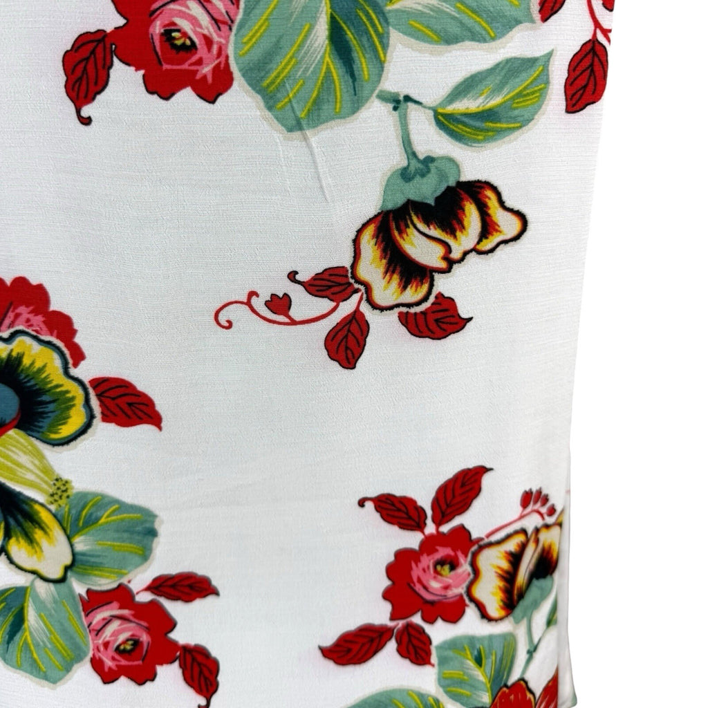 Warehouse Sleeveless Blouse Floral Women’s UK Size 10 White Multicolour