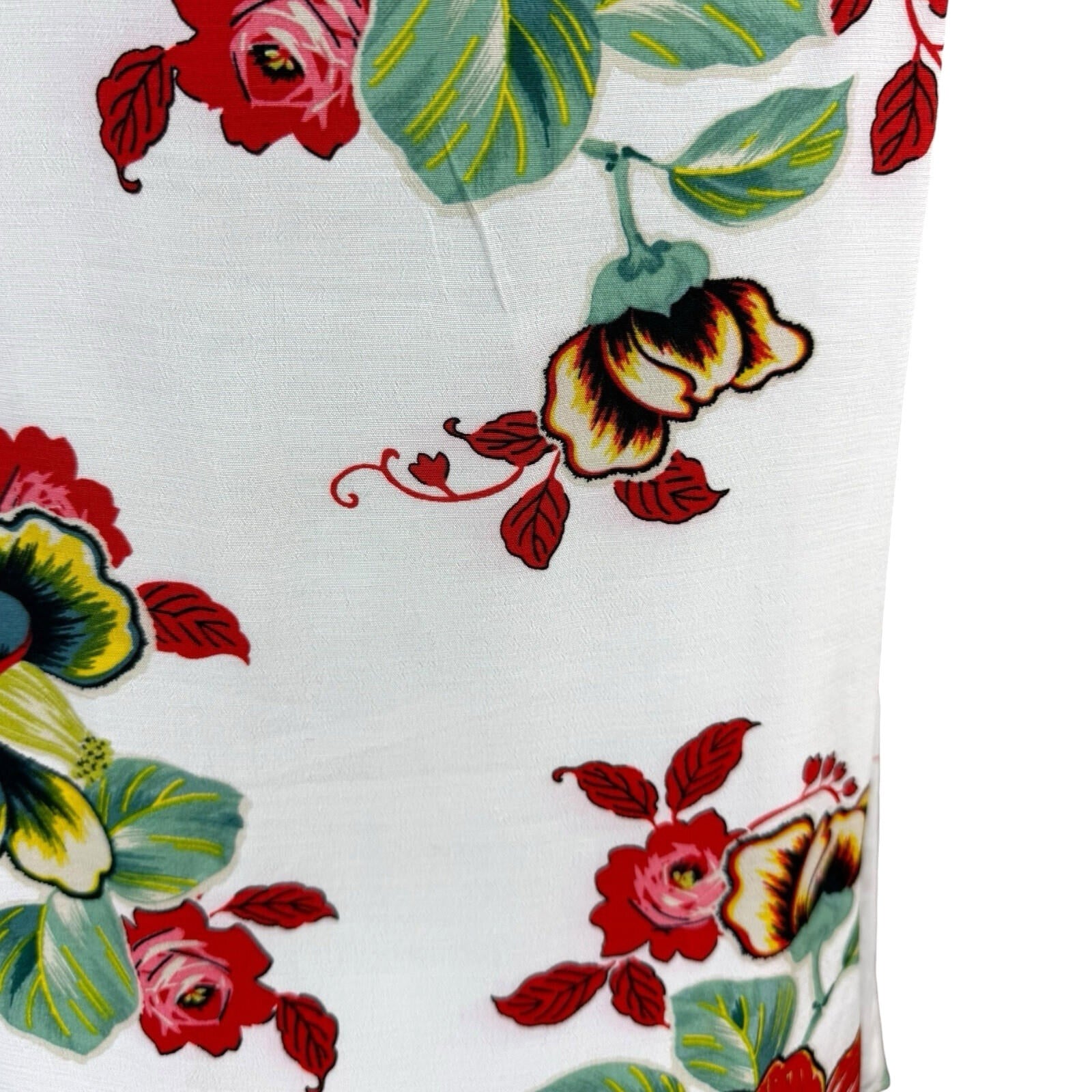 Warehouse Sleeveless Blouse Floral Women’s UK Size 10 White Multicolour