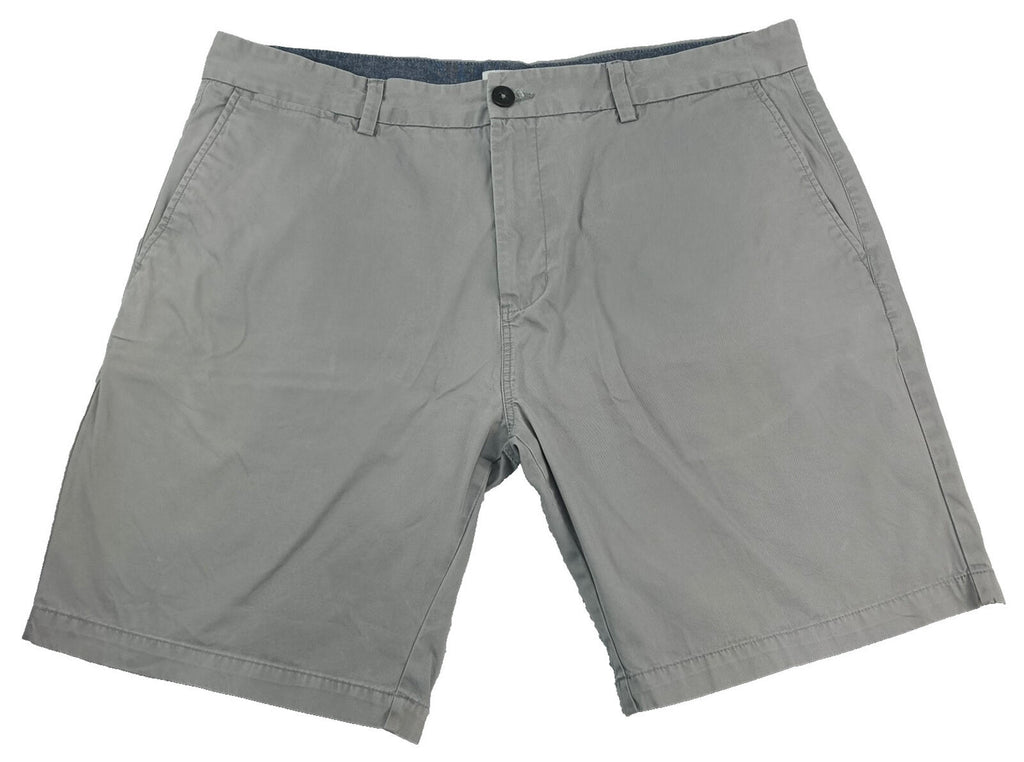 Next Chino Shorts Men's UK Size 38W Grey 100% Cotton Zip Front Pockets