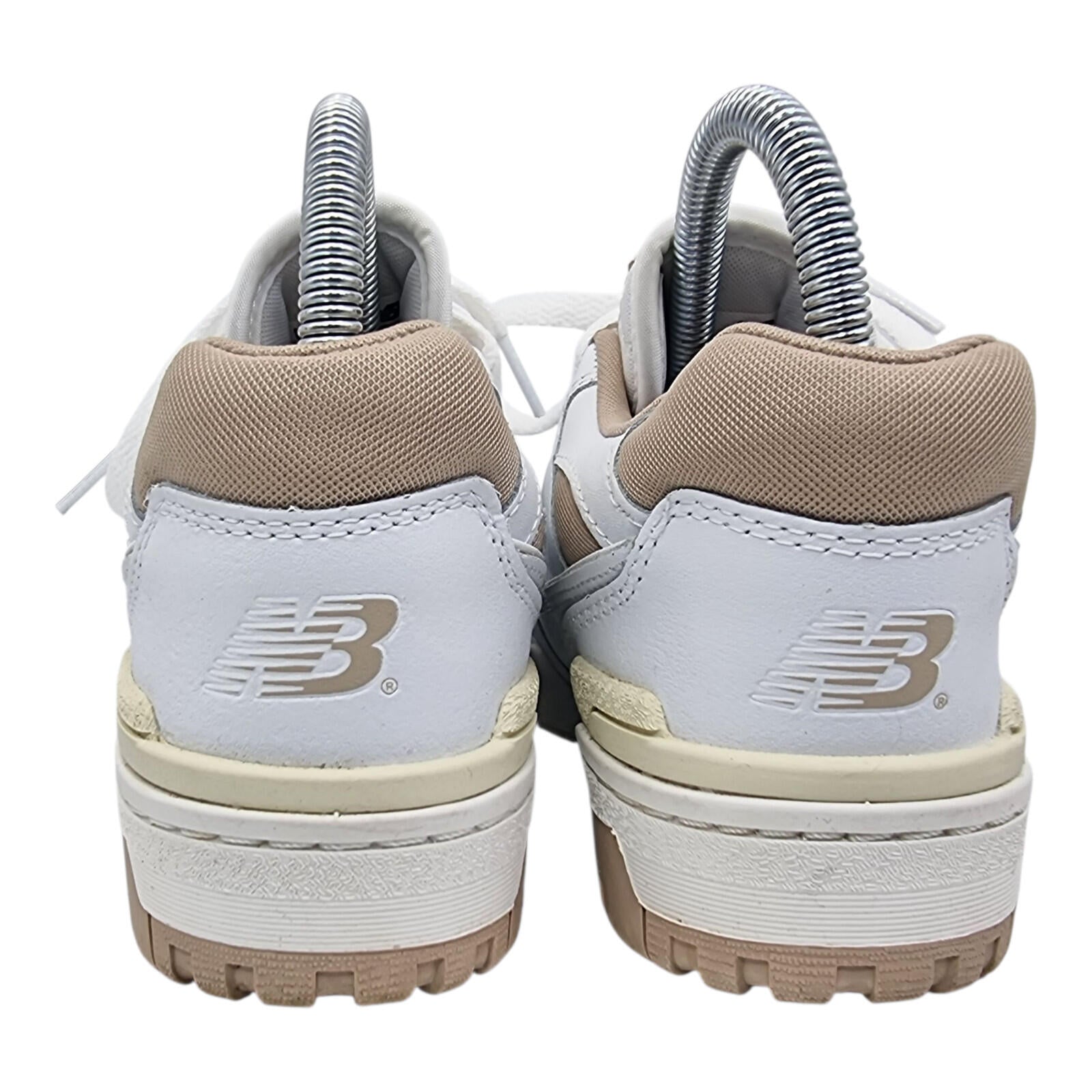 New Balance 550 Trainers Women's UK Size 4 White Tan Synthetic Leather