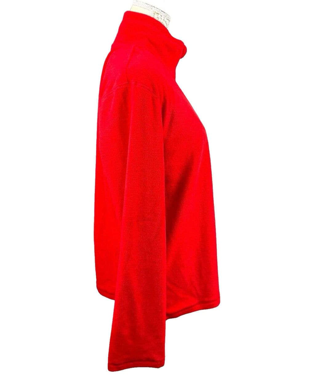 Hutson Harbour Bright Red Fleece Jumper Thin Fleece Women’s UK Size L (14-16)