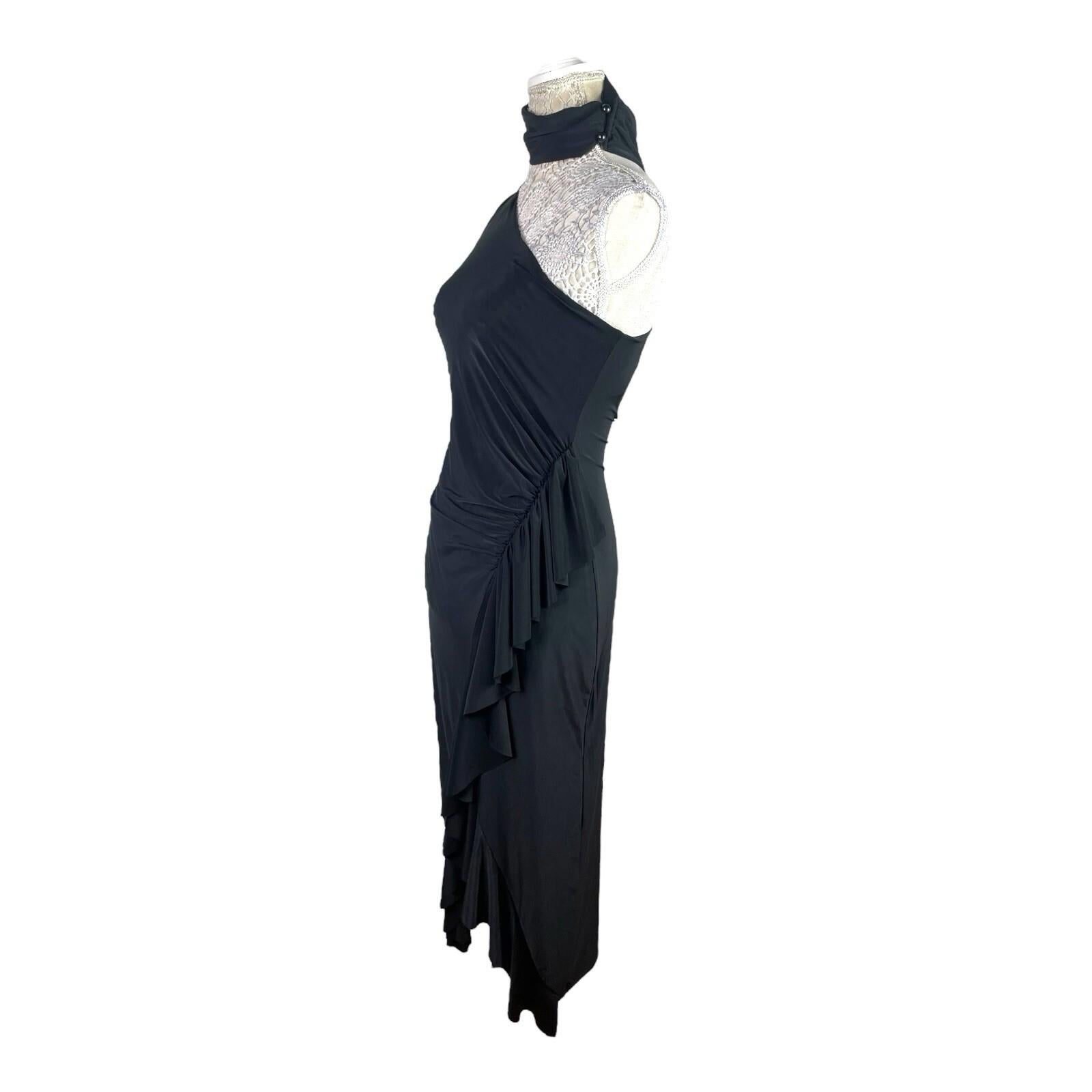 Global Black Midi Dress One Shoulder Collared Occasion Women’s UK Size 8