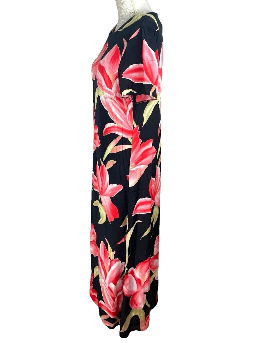 Richard’s Maxi Dress Black & Pink Floral Women’s UK Size S (8-10)