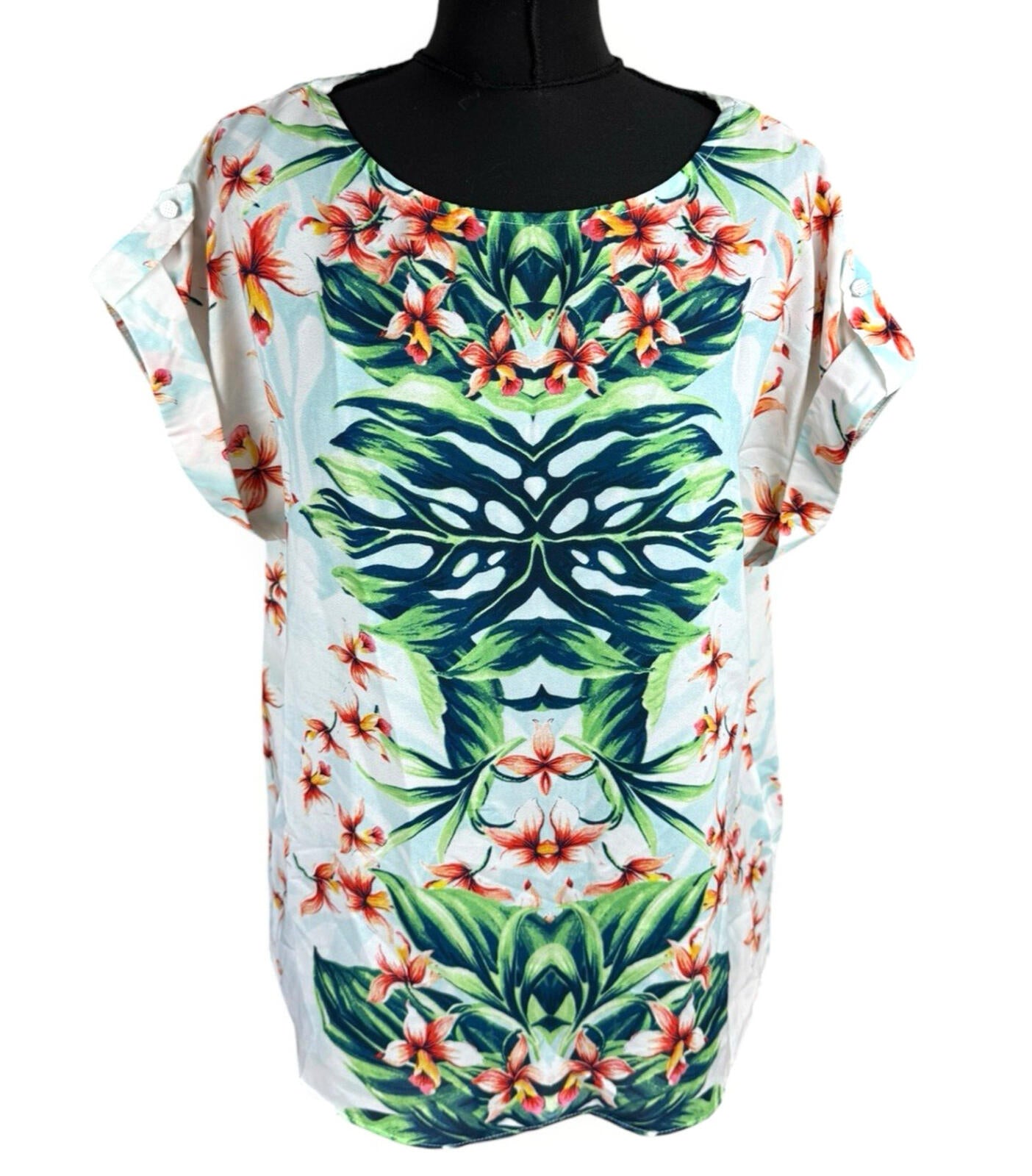 Millers T-Shirt Blouse Women’s UK Size 12 Botanical Print Short Sleeve Top