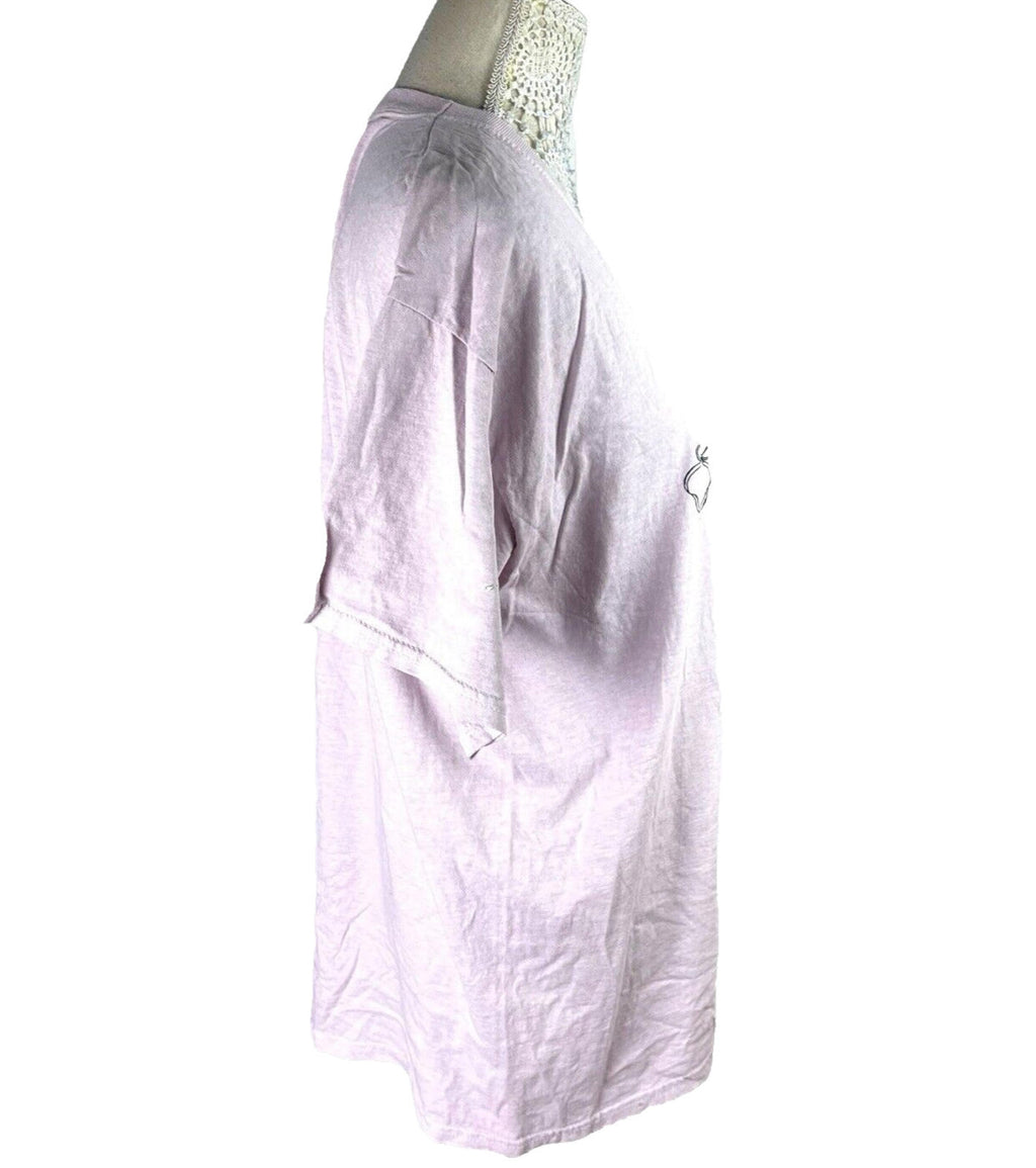 Pink Printed T-shirt Not My Problem Oversized Graphic Print Women’s UK Size M