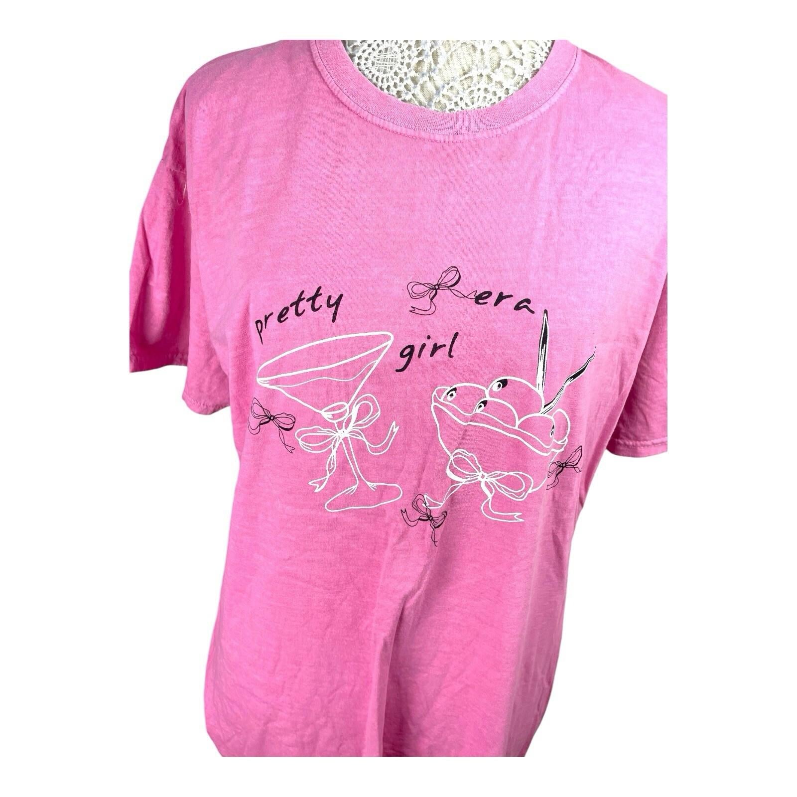 Pink Printed T-Shirt Pretty Girl Era Women’s UK Size XL (14-16)