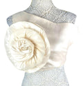 Nasty Gal Beige One Shoulder Crop Top Big Flower Occasion Women’s UK Size 10
