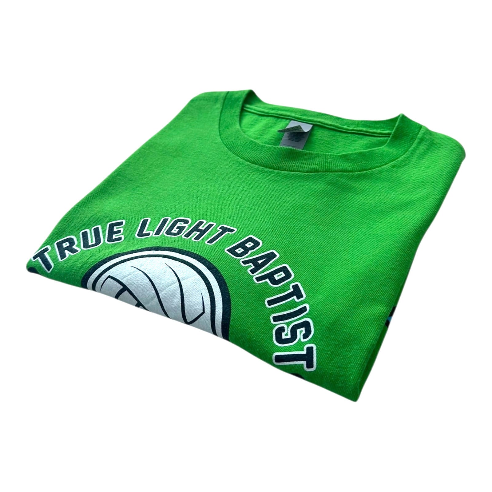VolleyBall T-Shirt Women's UK Size M Green True Light Baptist Church Crew Neck
