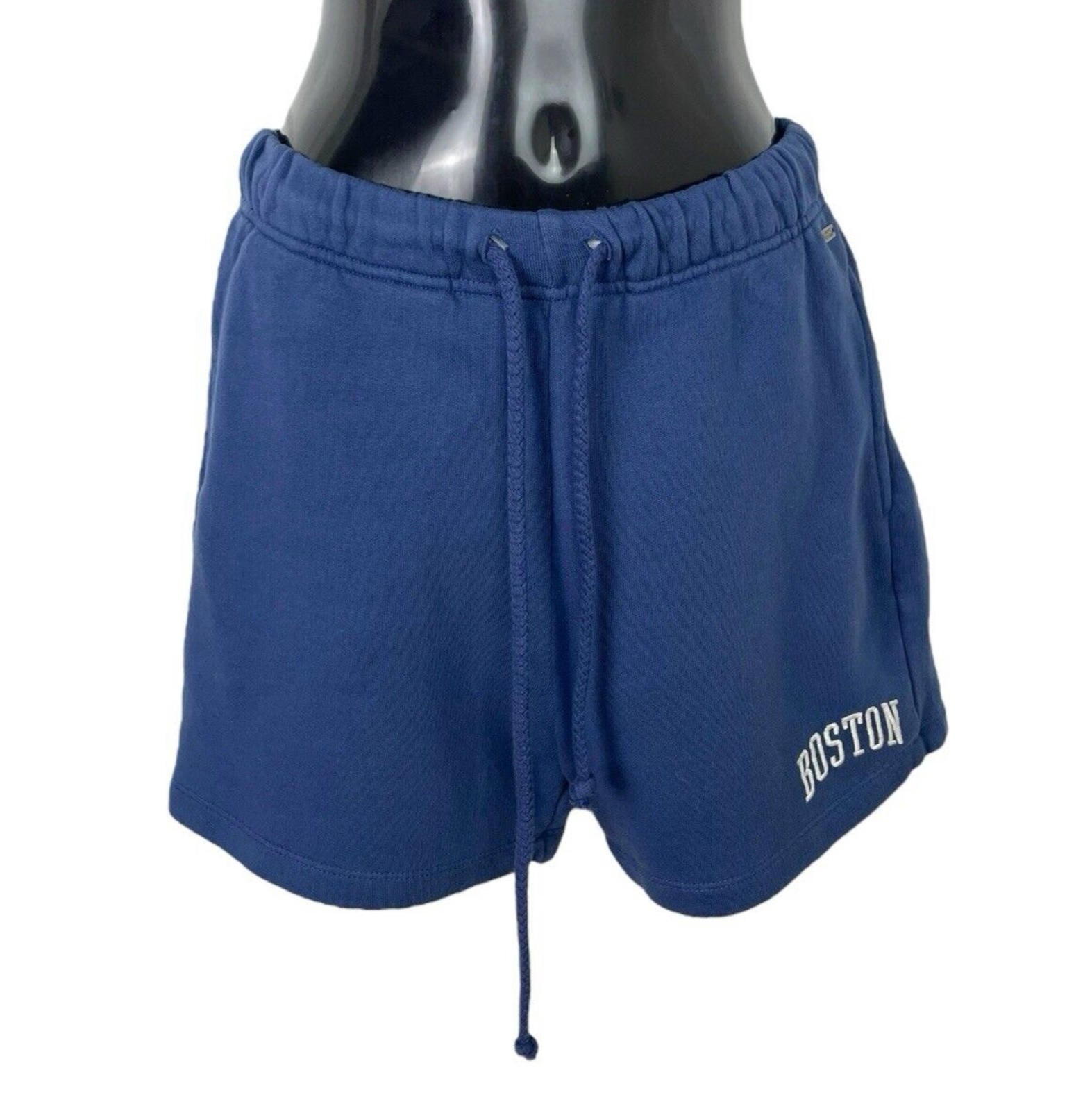 Pull & Bear Pacific Republic Blue Track Shorts Drawstring Women’s UK Size XS
