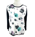 Oasis Jumper Chiffon Front Lightweight Floral Print Women’s UK Size M (12)