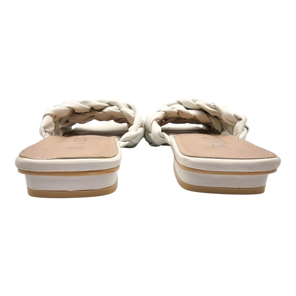 RAID Wide Fit White Destiny Plaited Slide Sandals Women's UK Size 7