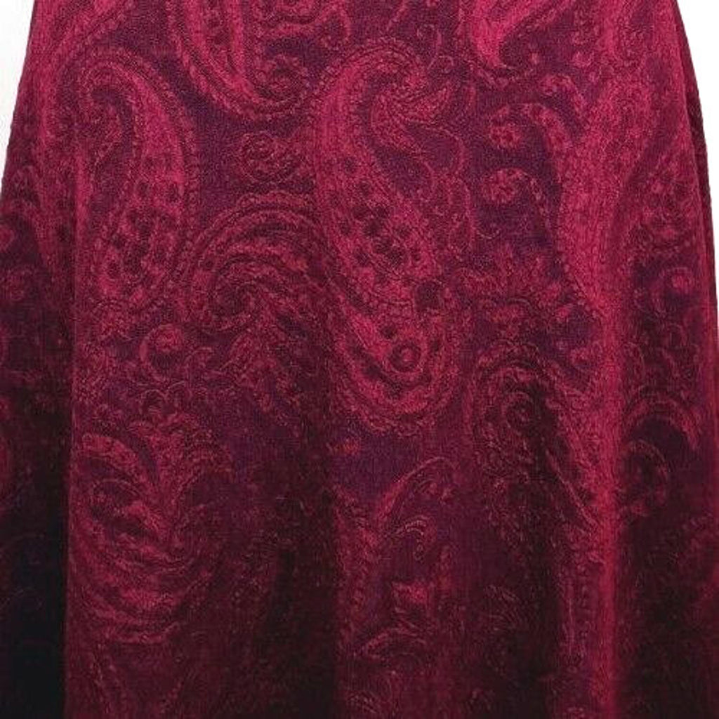 Miss Selfridge Fit & Flare Paisley Mini Dress Women's UK Size 12 Burgundy Red