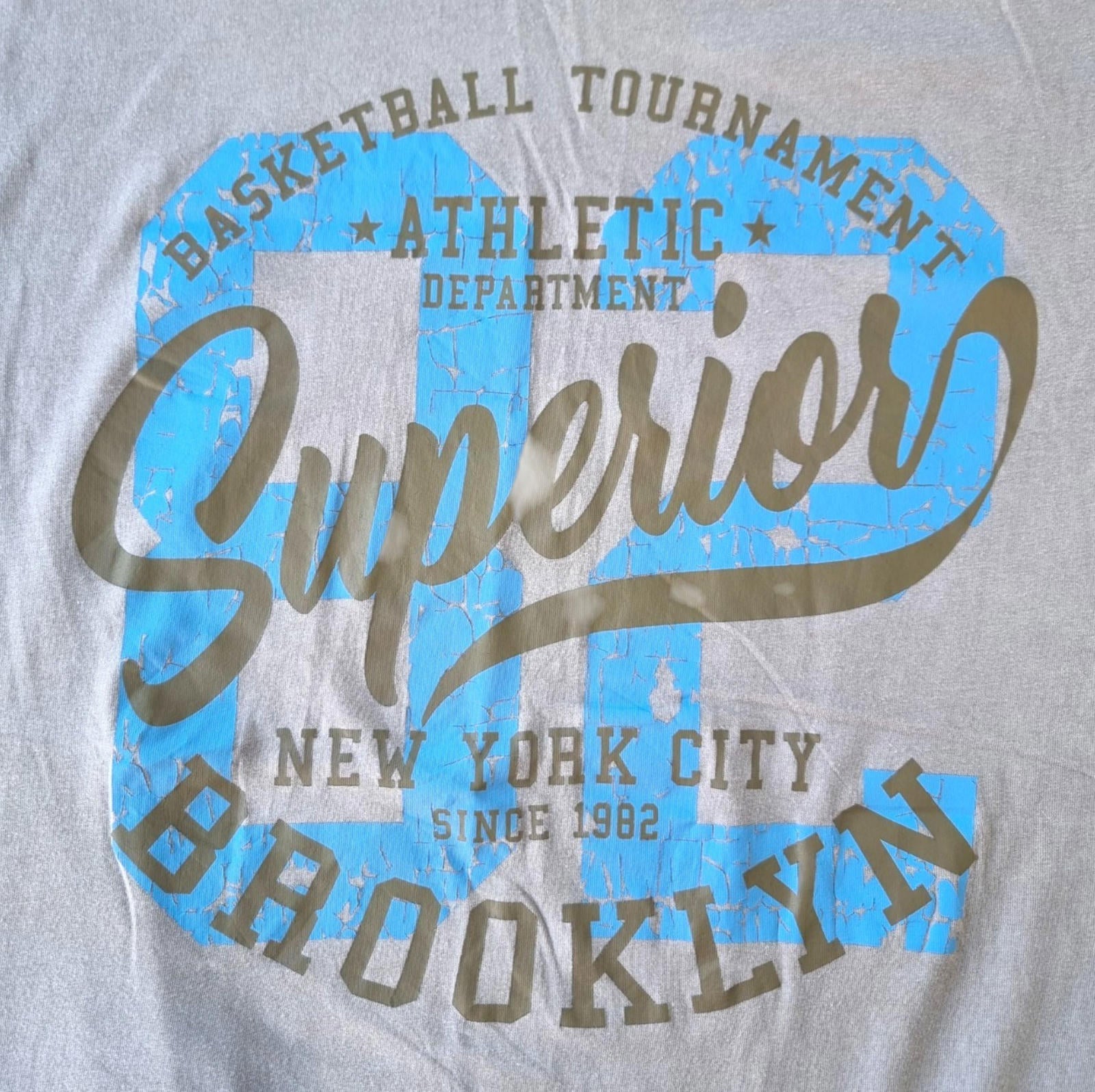 Pep & Co T-Shirt Grey Graphic Print Basketball Men's UK Size 3XL XXXL