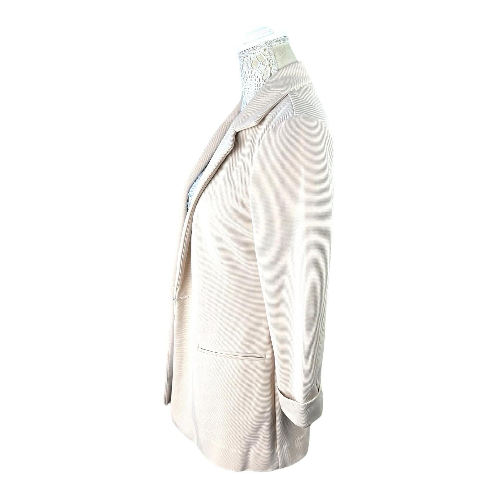New Look Blazer Jacket Stone Beige Relaxed Fit Women’s UK Size 6