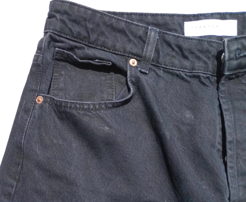 Topshop Jeans Men's UK Size 34" Waist 32" Leg Black 100% Cotton 5 Pocket Design