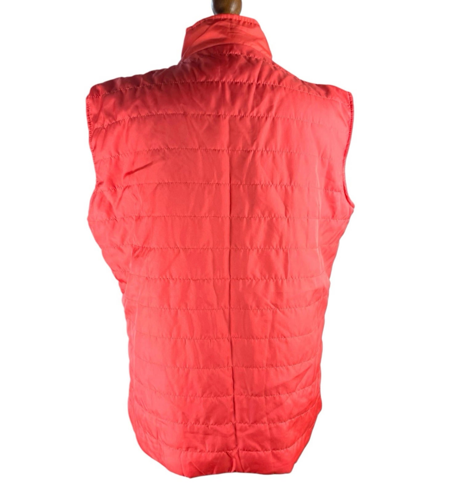 Padded Gilet Women’s UK Size L Orange Lightly Padded Zip Front Body Warmer Vest