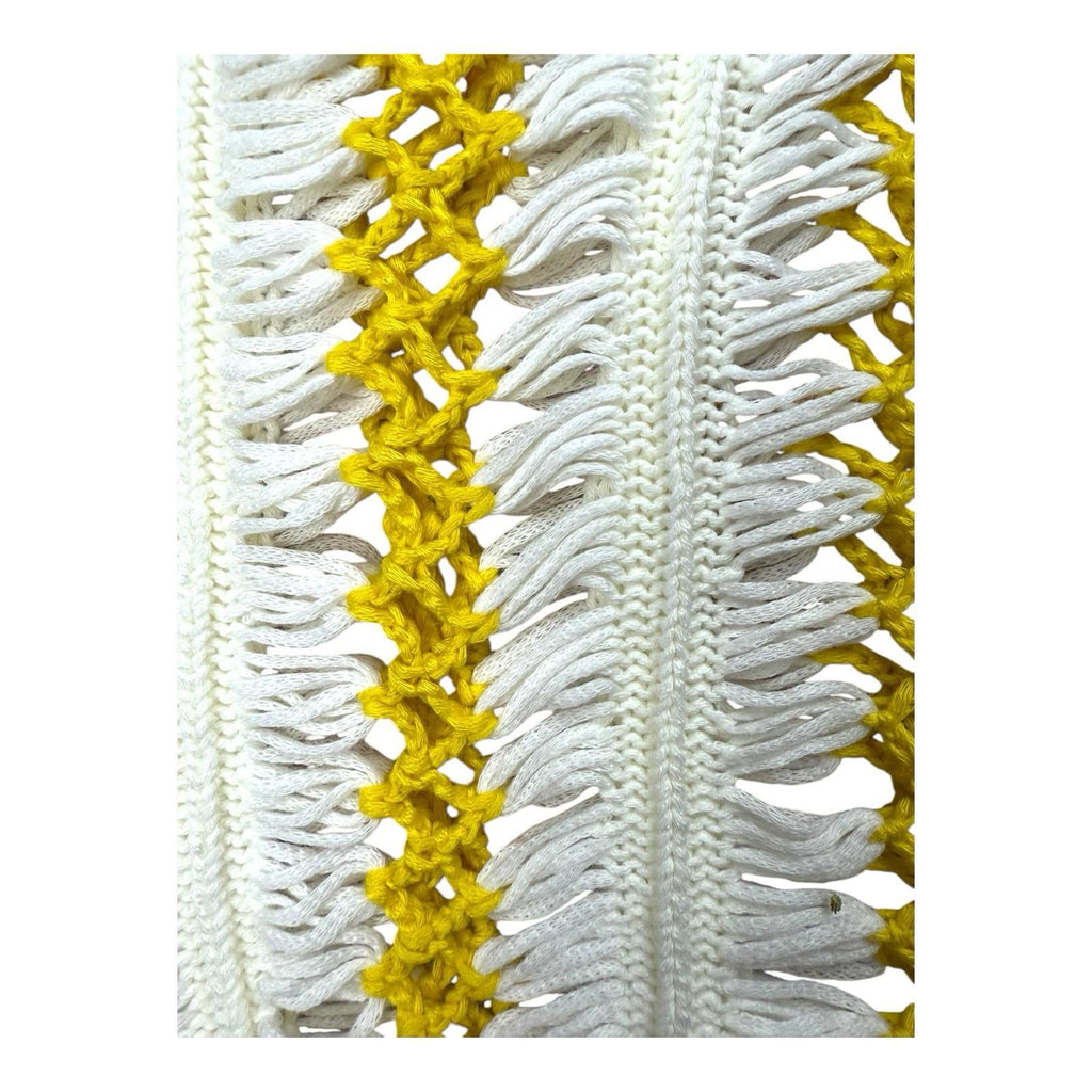 Pretty Little Thing Crochet Beach Skirt Yellow High Waist Women’s UK Size 8