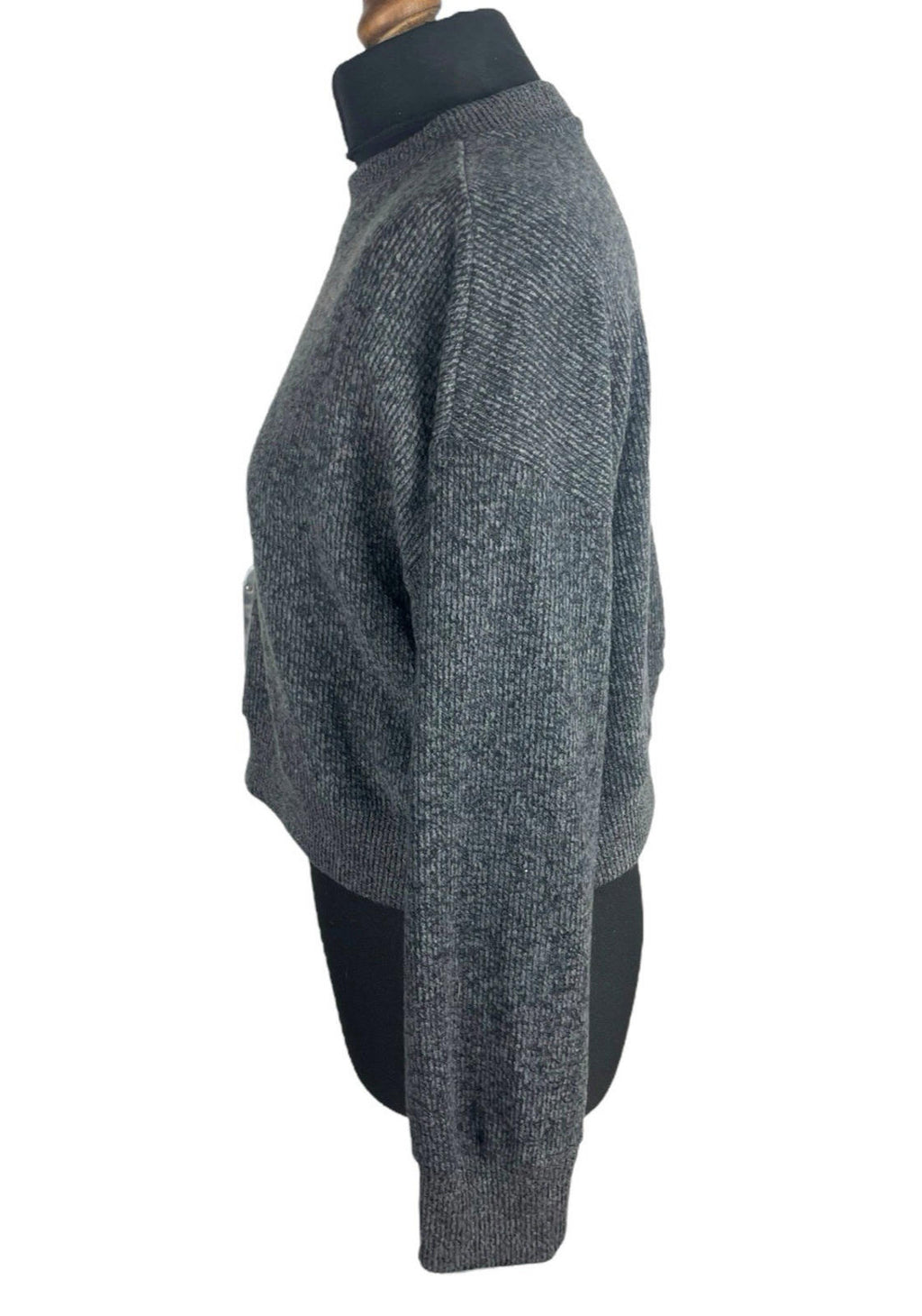 Zara Grey Cropped Jumper High Neck Women’s UK Size S