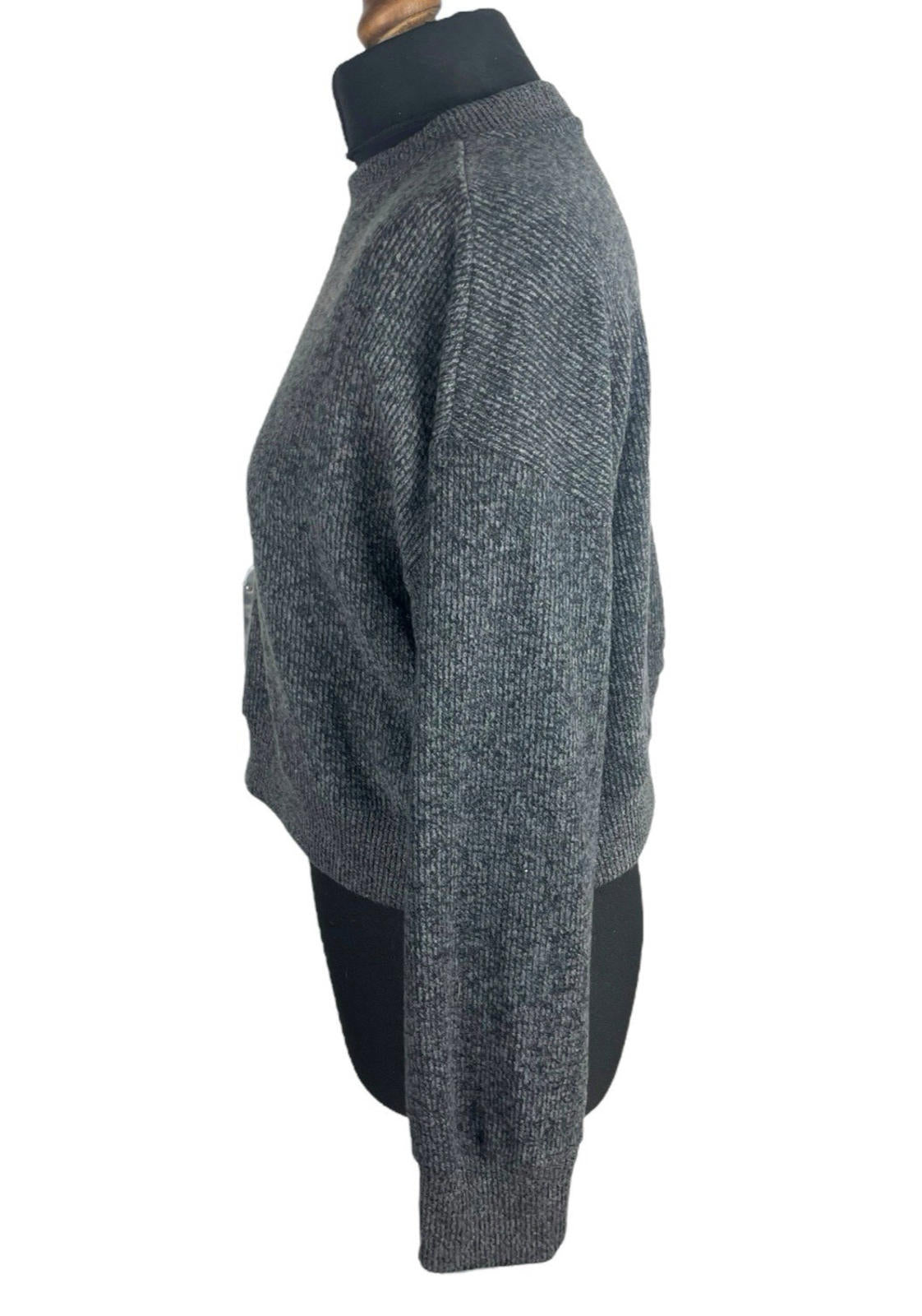 Zara Grey Cropped Jumper High Neck Women’s UK Size S