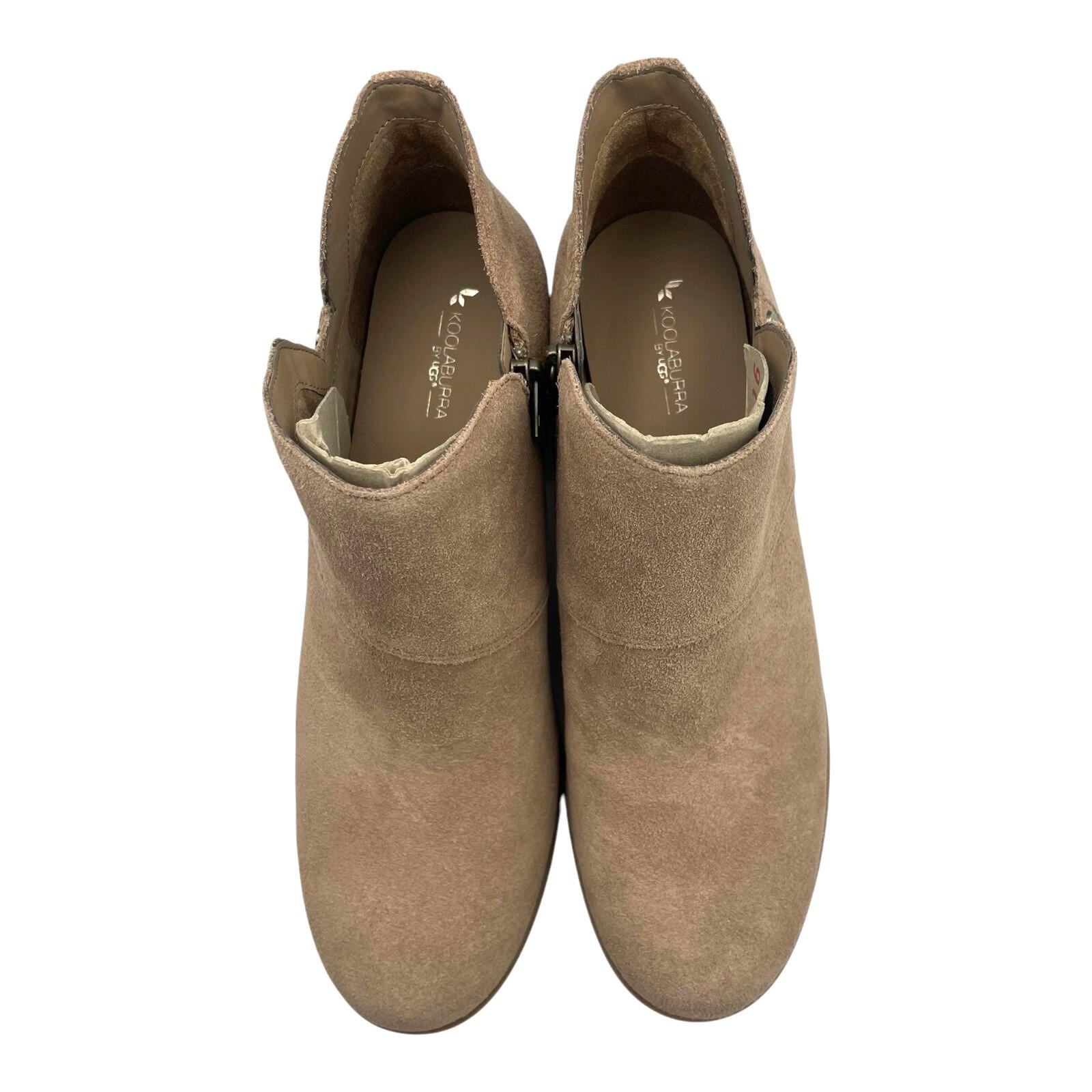 UGG Ankle Boots Block Heel Women’s UK Size 8 Pink Beigep Suede KOOLABURRA