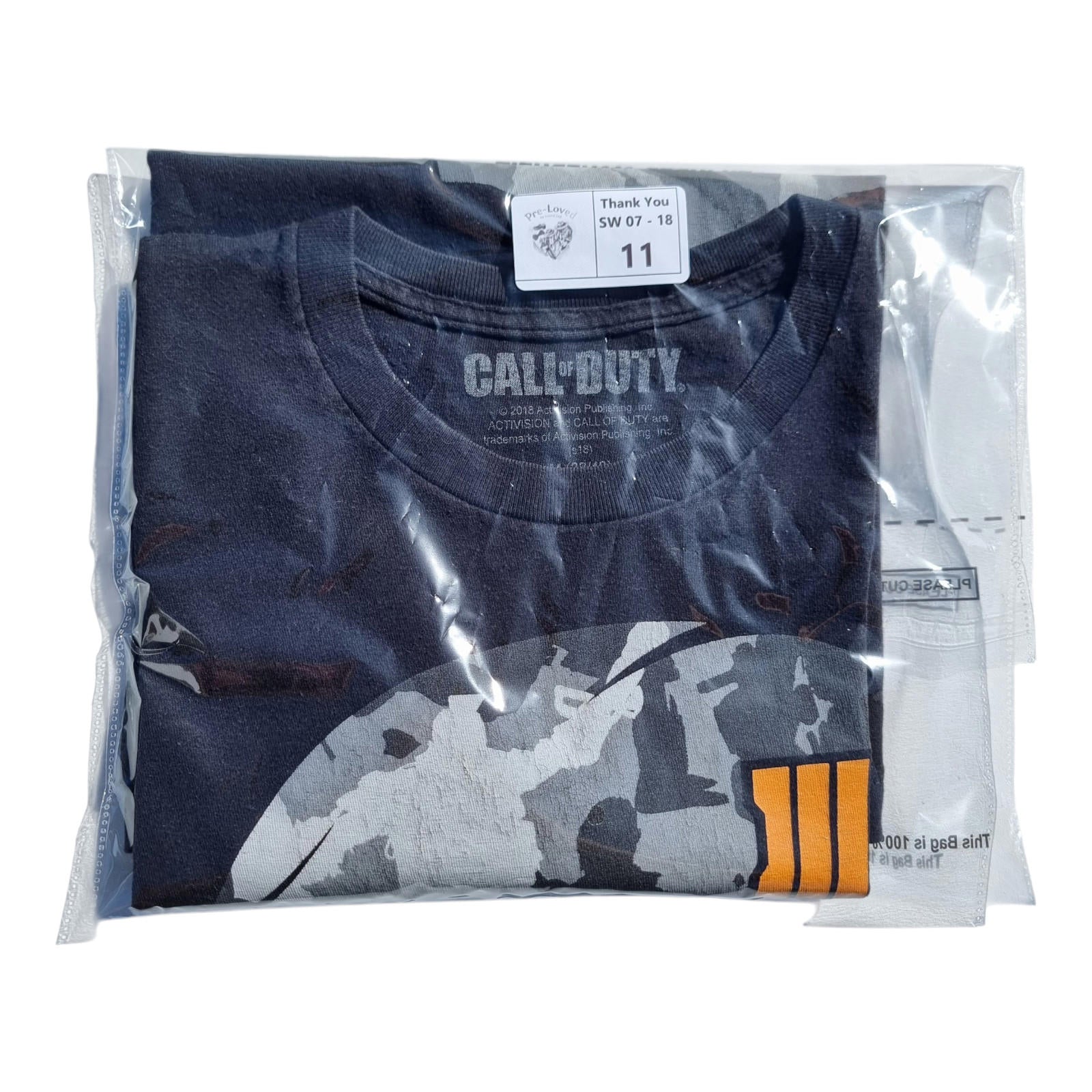 Call Of Duty Graphic Print T-Shirt Men's UK Size M Black Crew Neck 100% Cotton