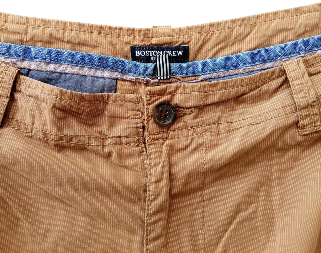 George Chino Shorts Men's UK Size Large Brown 100% Cotton Cargo Pockets