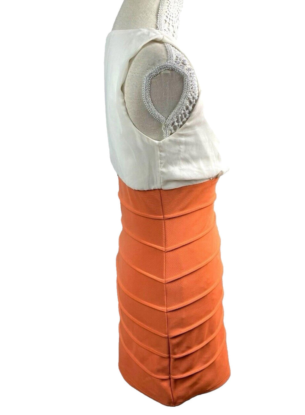 AX Paris Burnt Orange Midi Dress Bodycon Women’s UK Size 10