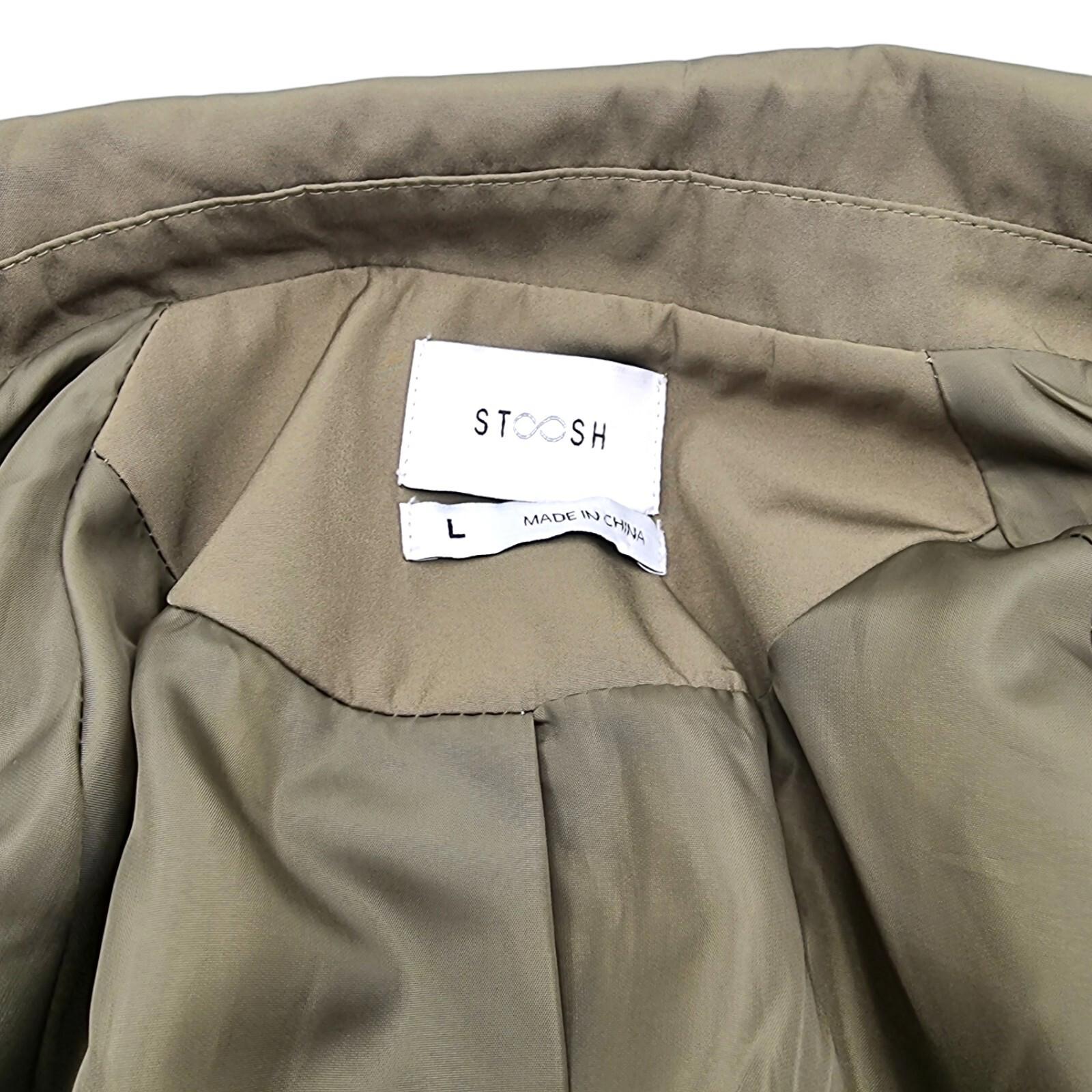 Stoosh Military Green Trench Coat Womens UK Size Large