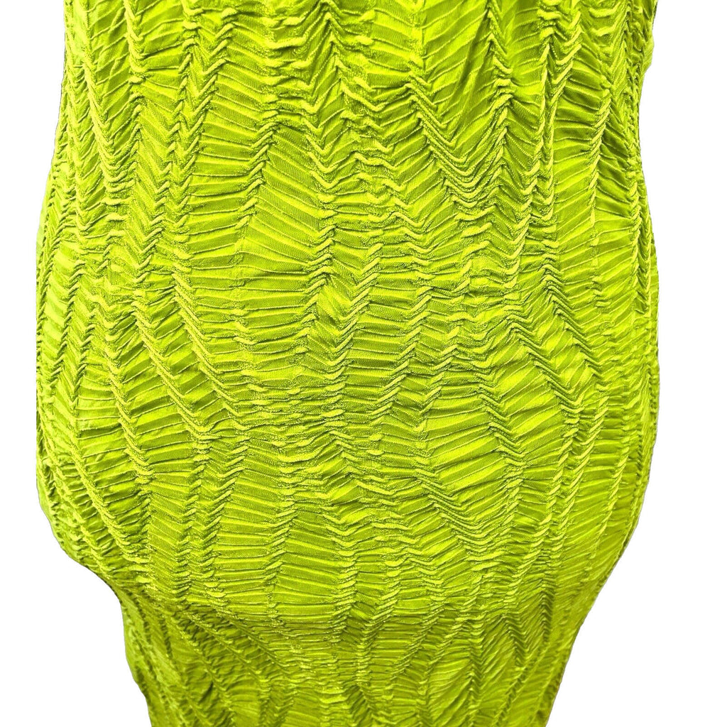 Pretty Little Thing Green Textured Maxi Dress Strapless Women’s UK Size 10
