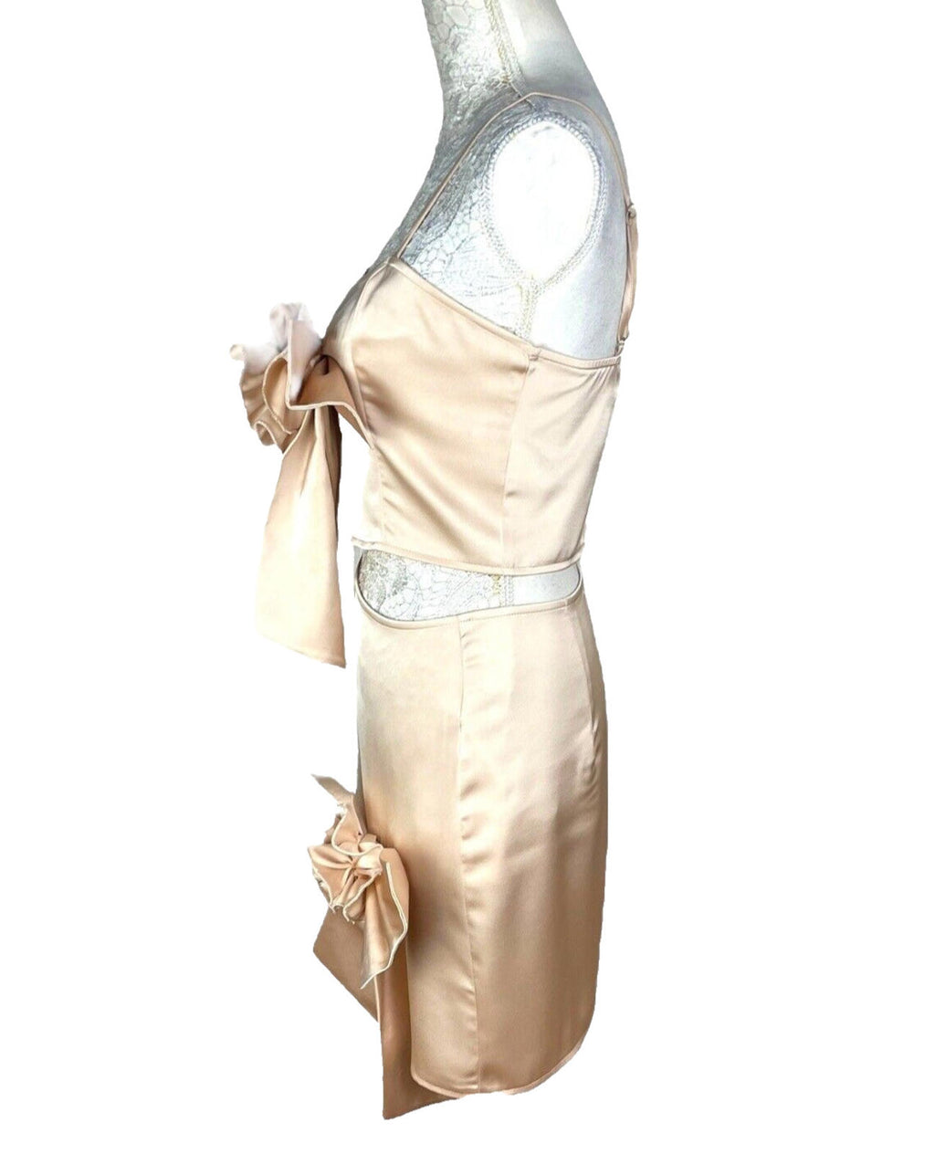 Pretty Little Thing Skirt & Crop Top Women's UK Size 8 Sculptural Petal Satin