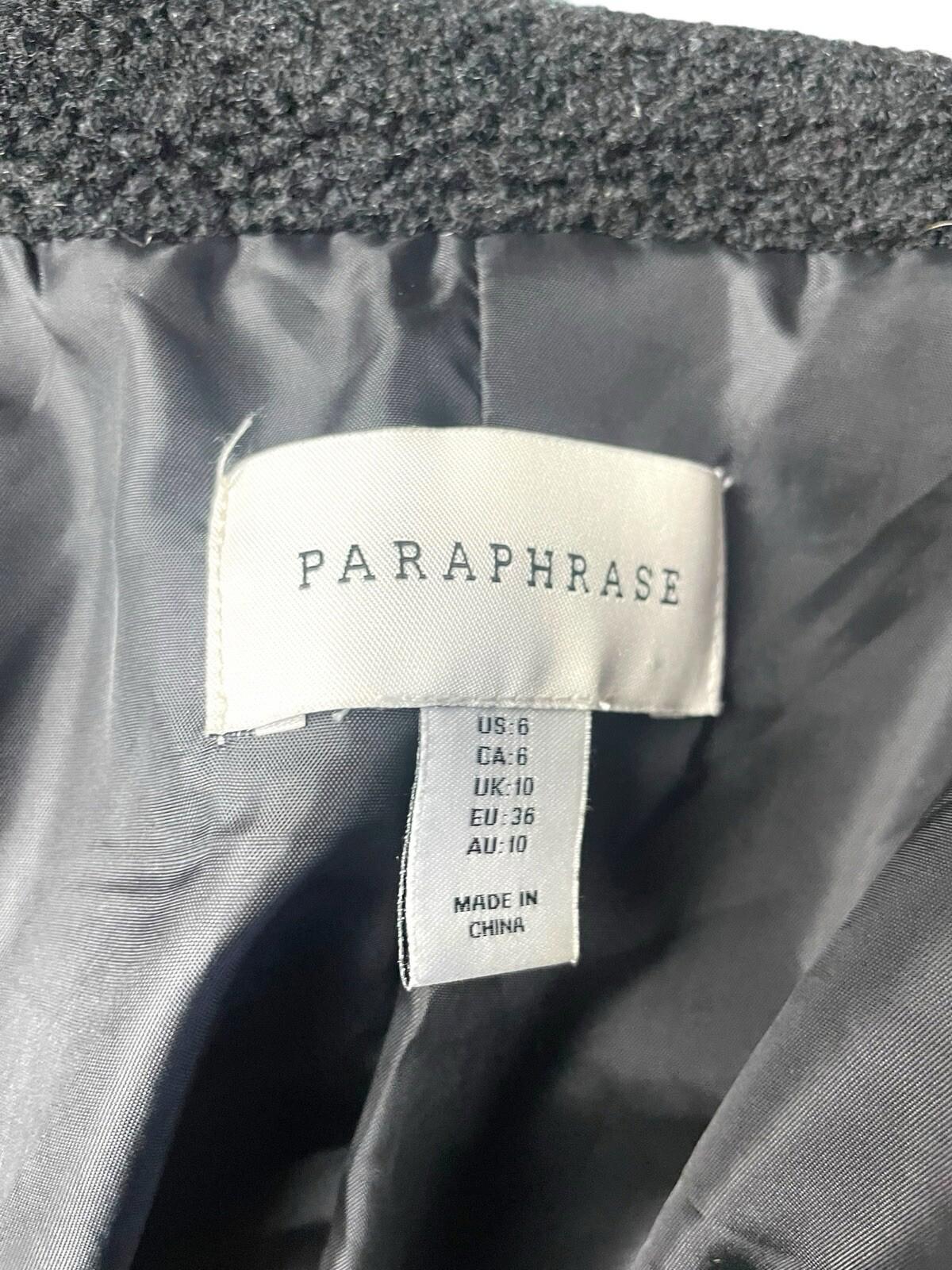Paraphrase Black Teddy Fleece Jacket Women’s UK Size 10