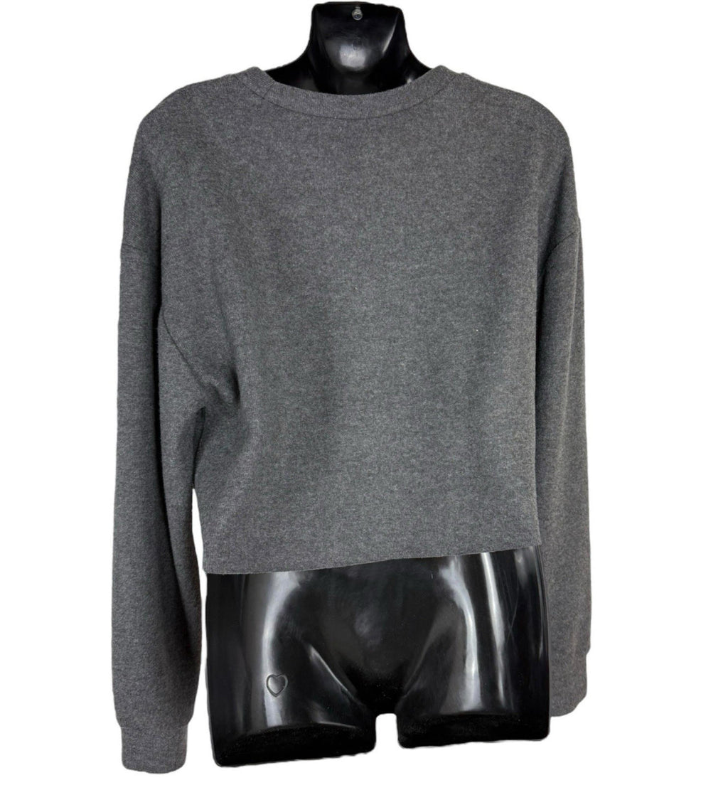 Zara Grey Crew Neck Sweater Soft Touch Cropped Women’s UK Size XS