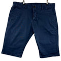 EJ Denim Shorts Men's UK Size 34 W Blue Embroidered Logo Denim Button Up