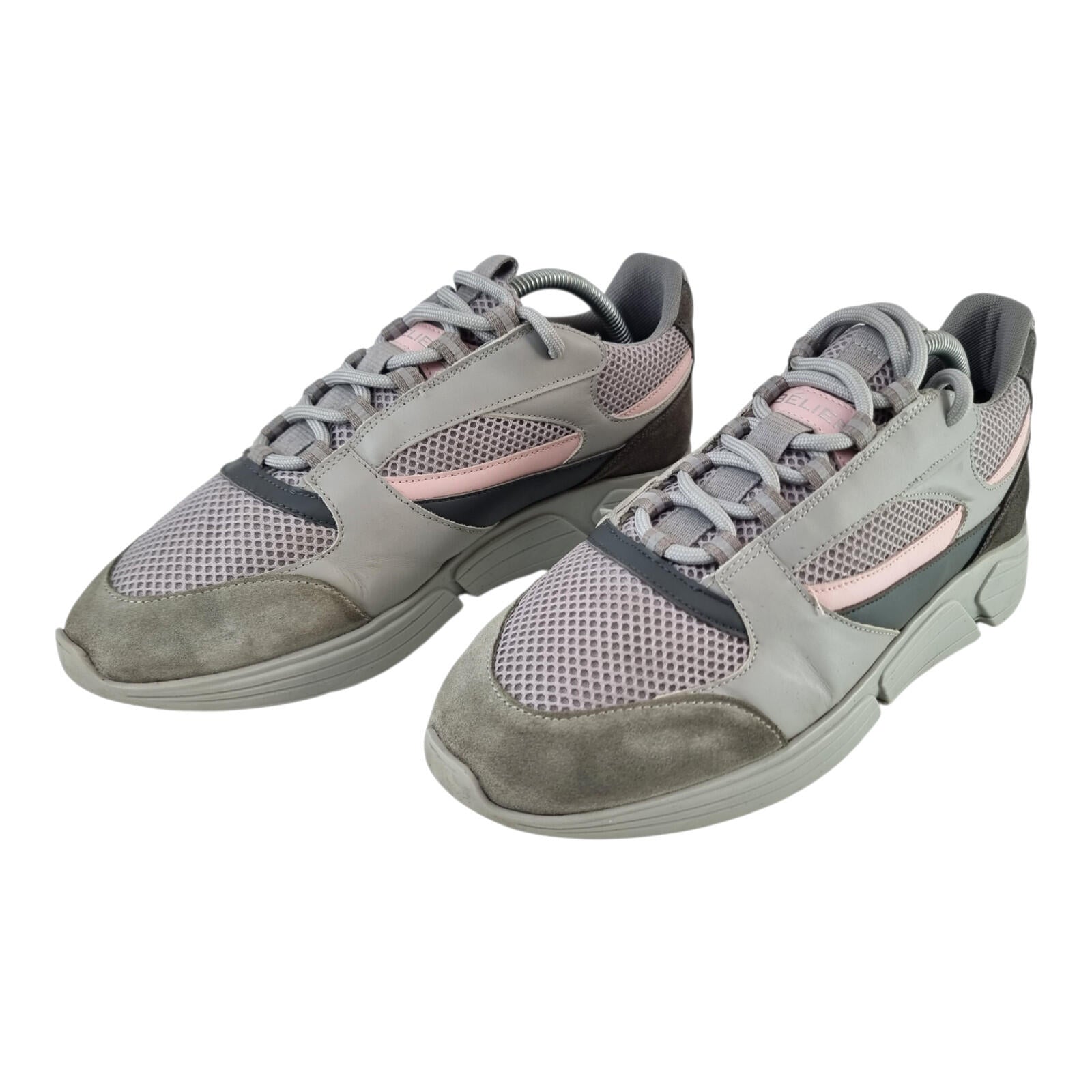 Belier A Sport Runner Trainer Men's UK Size 8 Low Top Grey Pink Sneakers