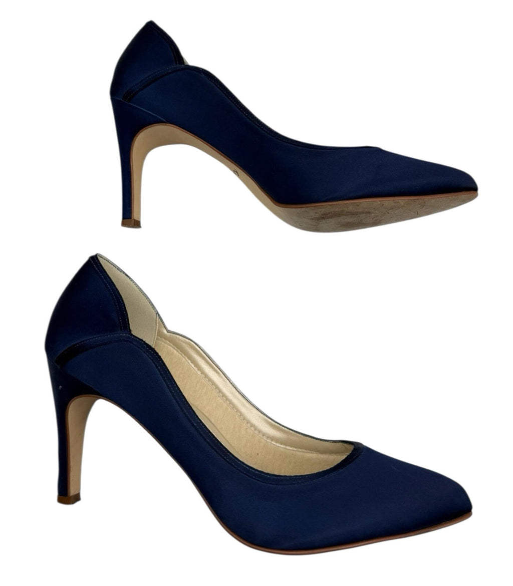 Rainbow Club Satin Court Shoes Women’s UK Size 6 Pointed Almond Toe Royal Blue