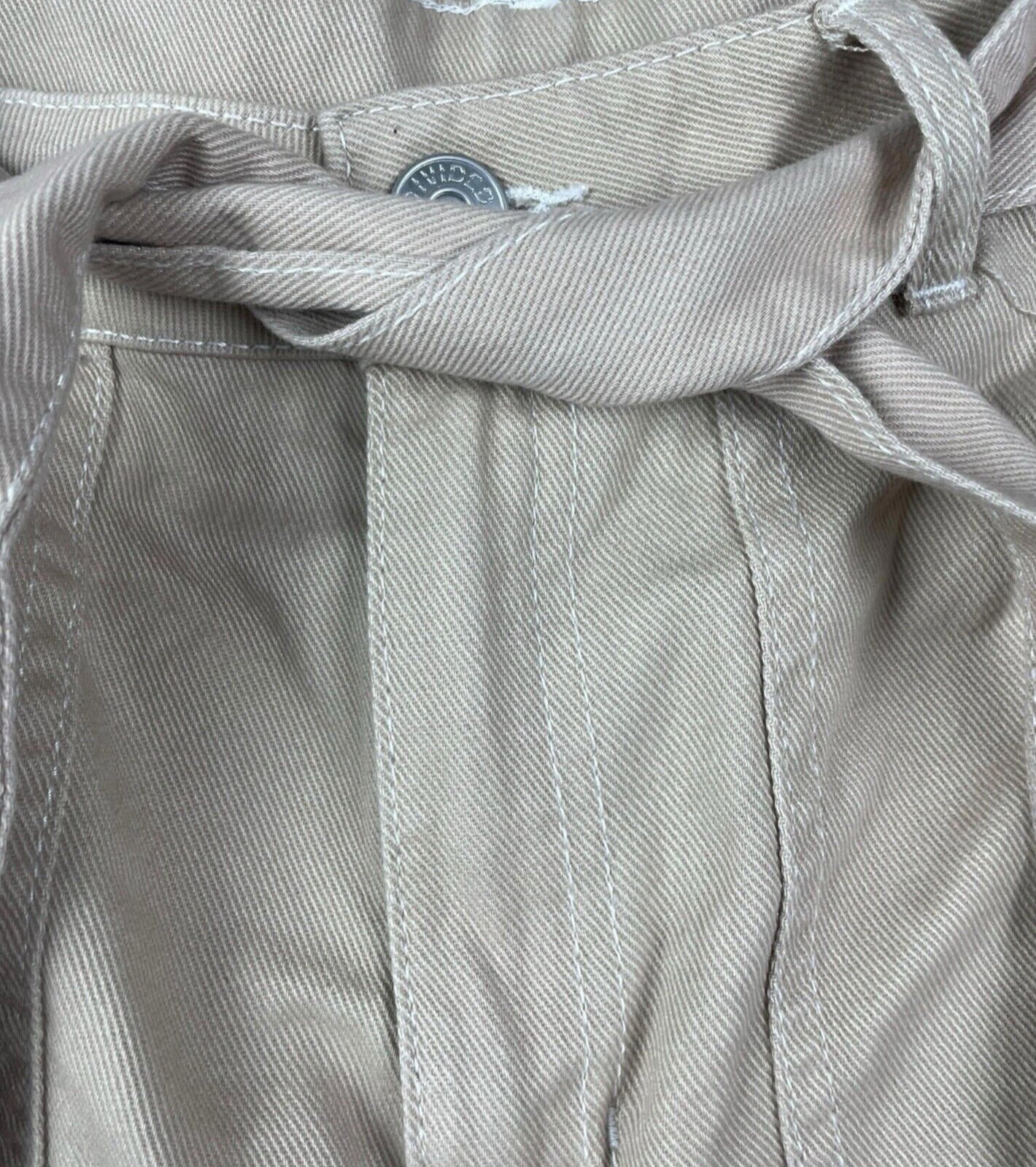 Divided Shorts Beige Denim Cargo Belted Women’s UK Size 8