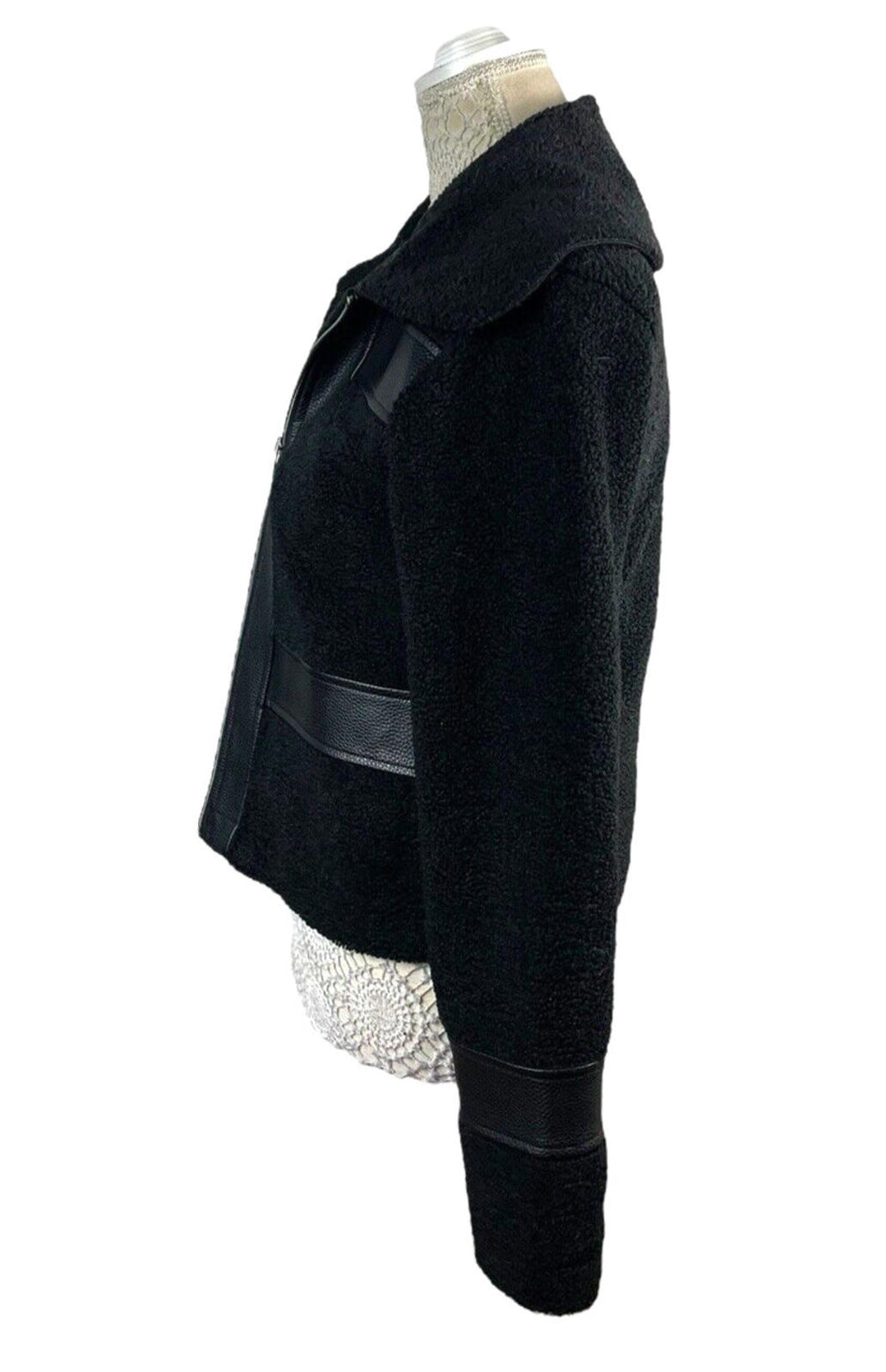 Paraphrase Black Teddy Fleece Jacket Women’s UK Size 10