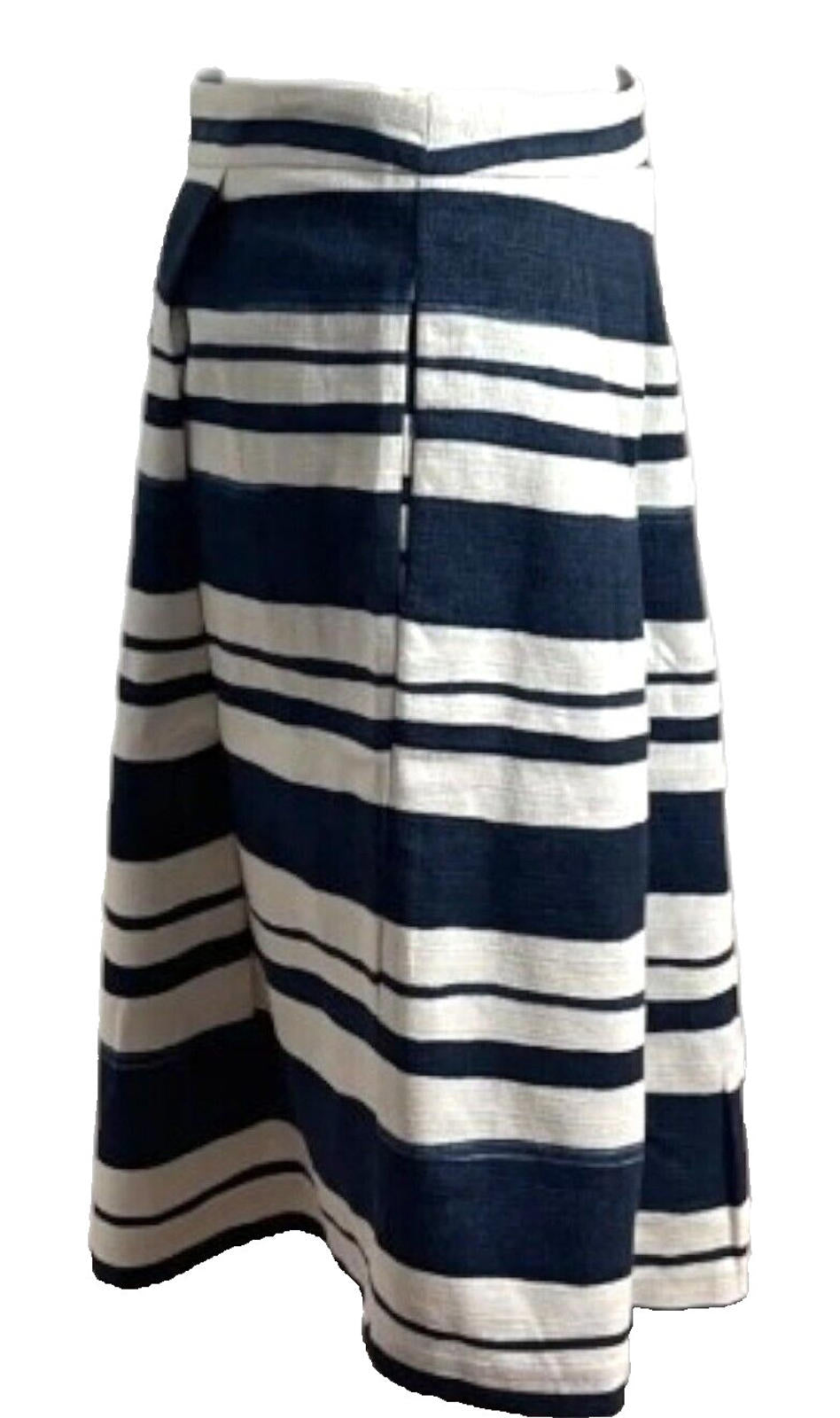 Zara Stripe Skirt High Waist Pleated Women's UK Size M (10)