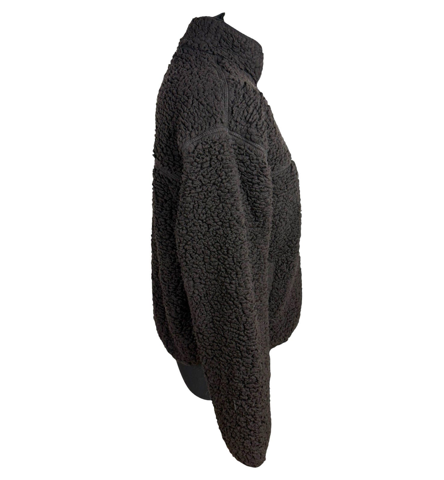 Divided Sherpa Fleece Jumper Women’s UK Size XS Oversized 1/4 Zip Brown