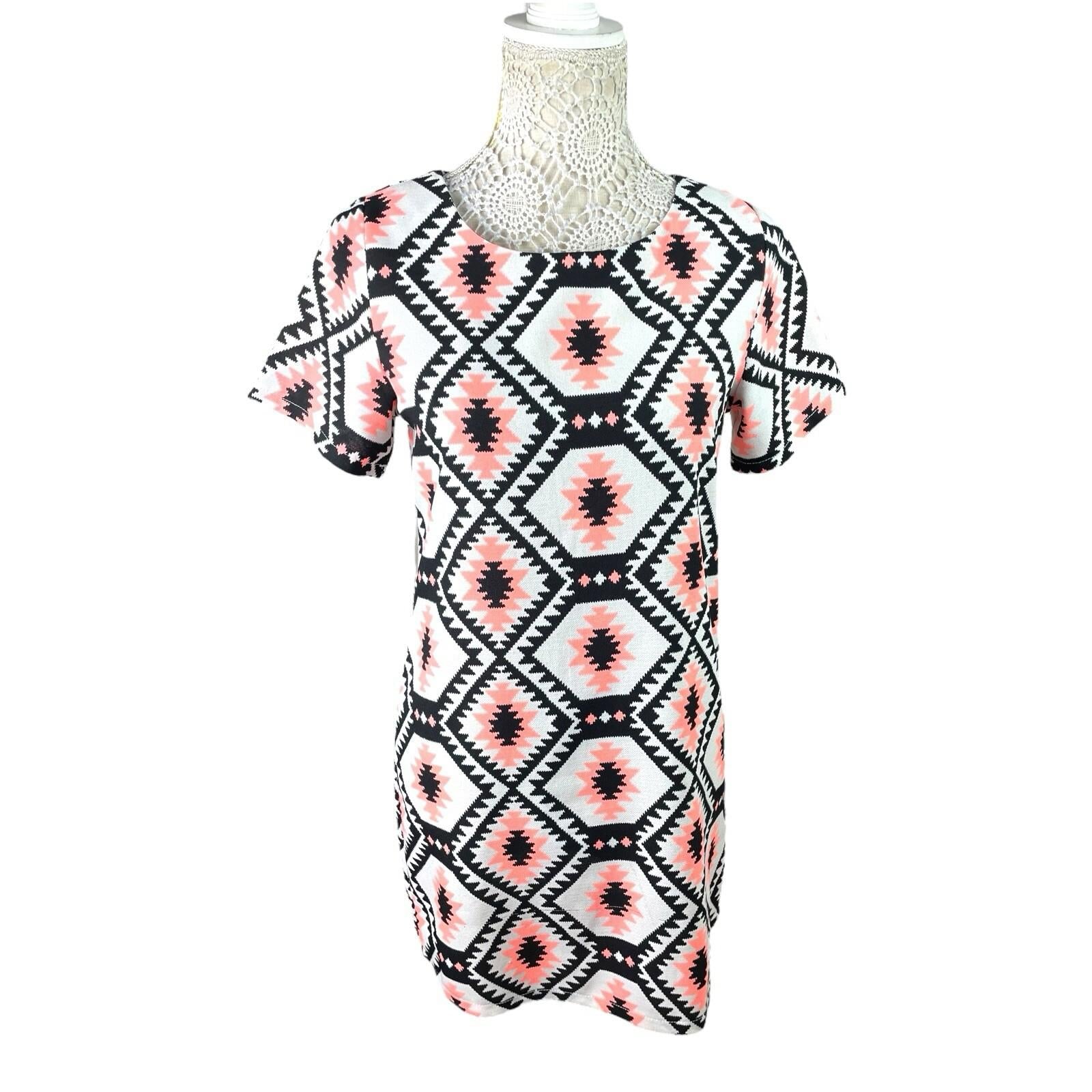 Cameo Rose Mini Dress Geometric Print Women’s UK Size 10