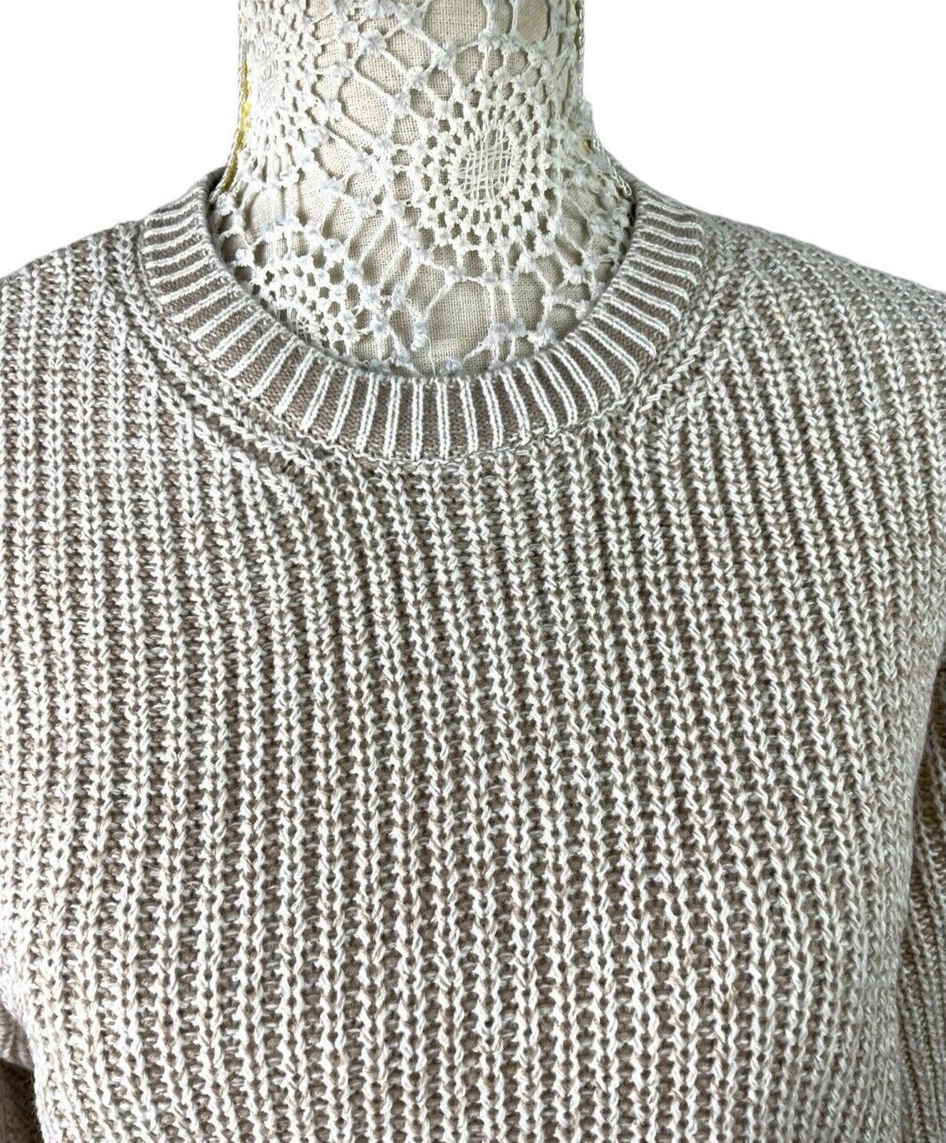 H&M Beige Knit Sweater Long Sleeve Relaxed Fit Women’s UK Size XS
