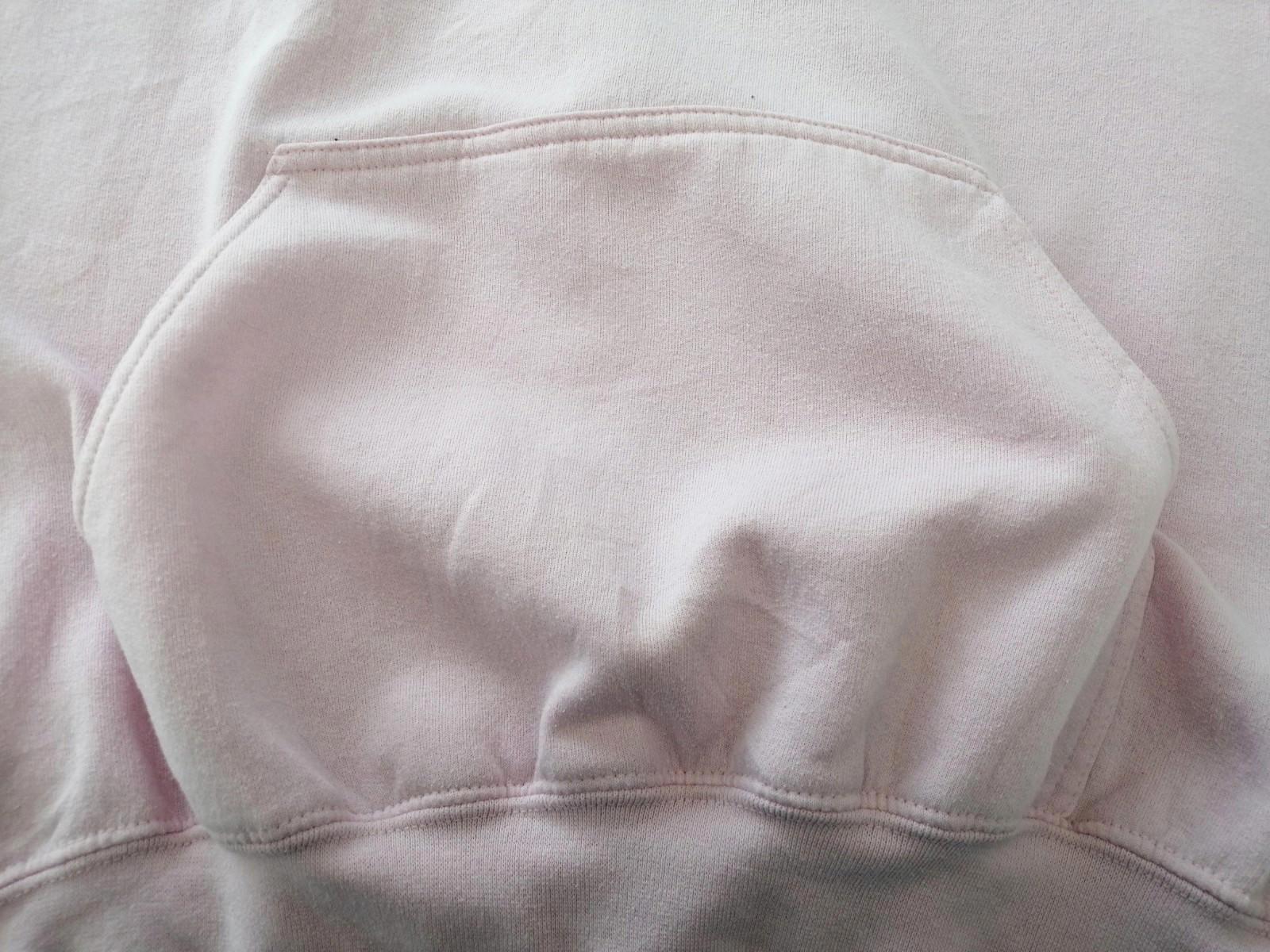 New York City Embroidered Hoodie Men's Size M Pink Jersey Hooded Pockets Sports