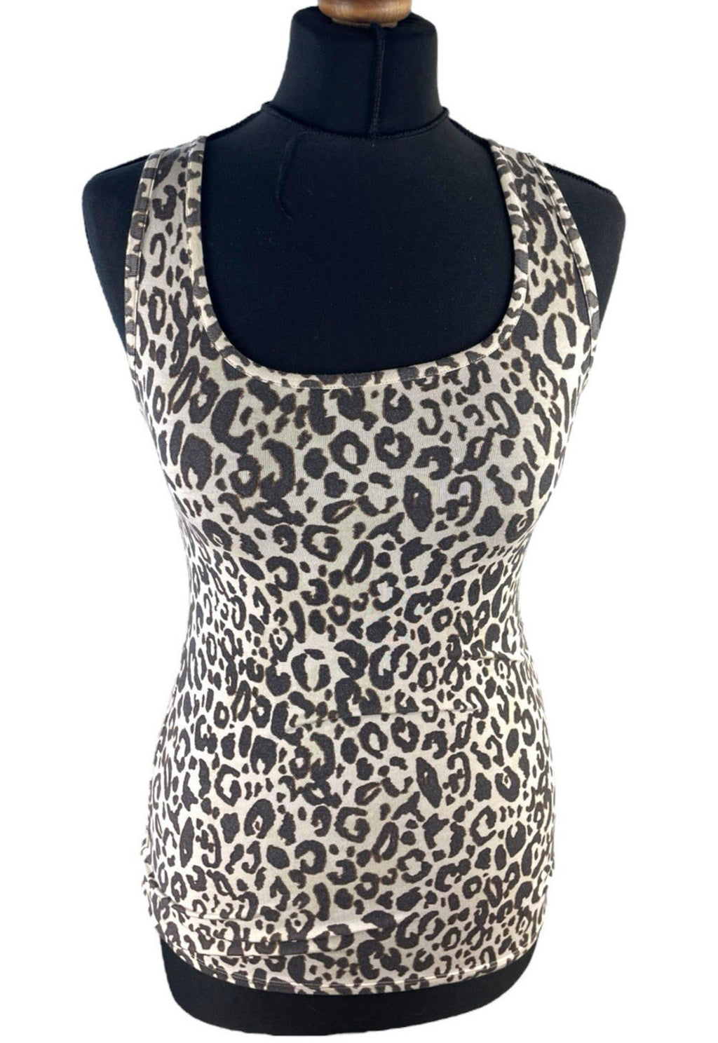 F&F Brown Leopard Print Vest Tank Top Women’s UK Size S