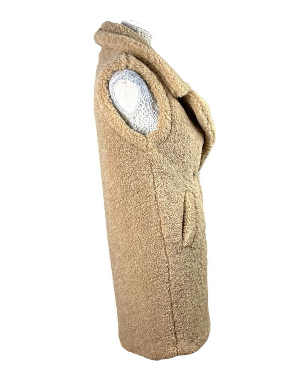 Next Beige Teddy Fleece Gillet Women’s UK Size XS